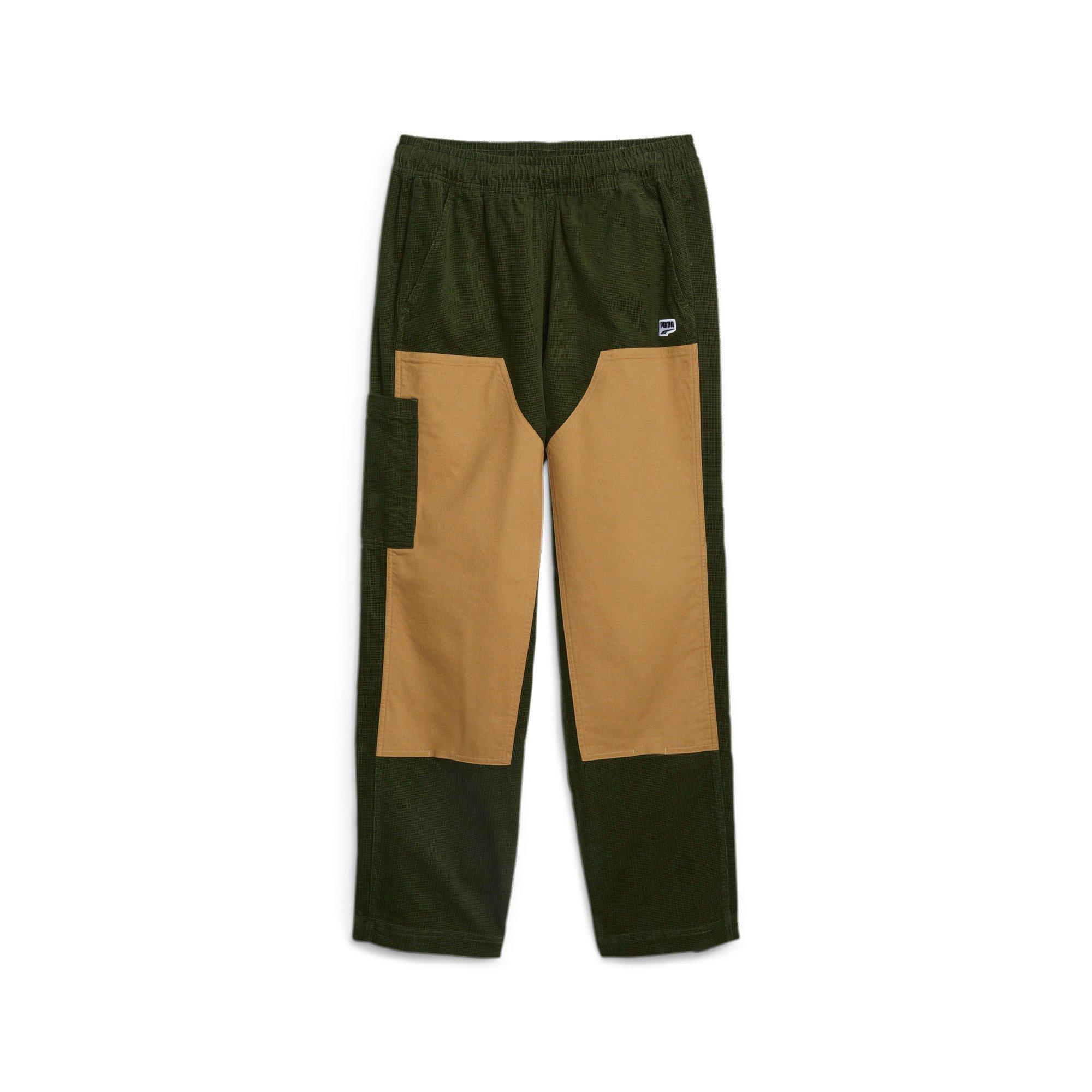 PUMA Men's Downtown Corduroy Pants-Green/Tan - Hibbett