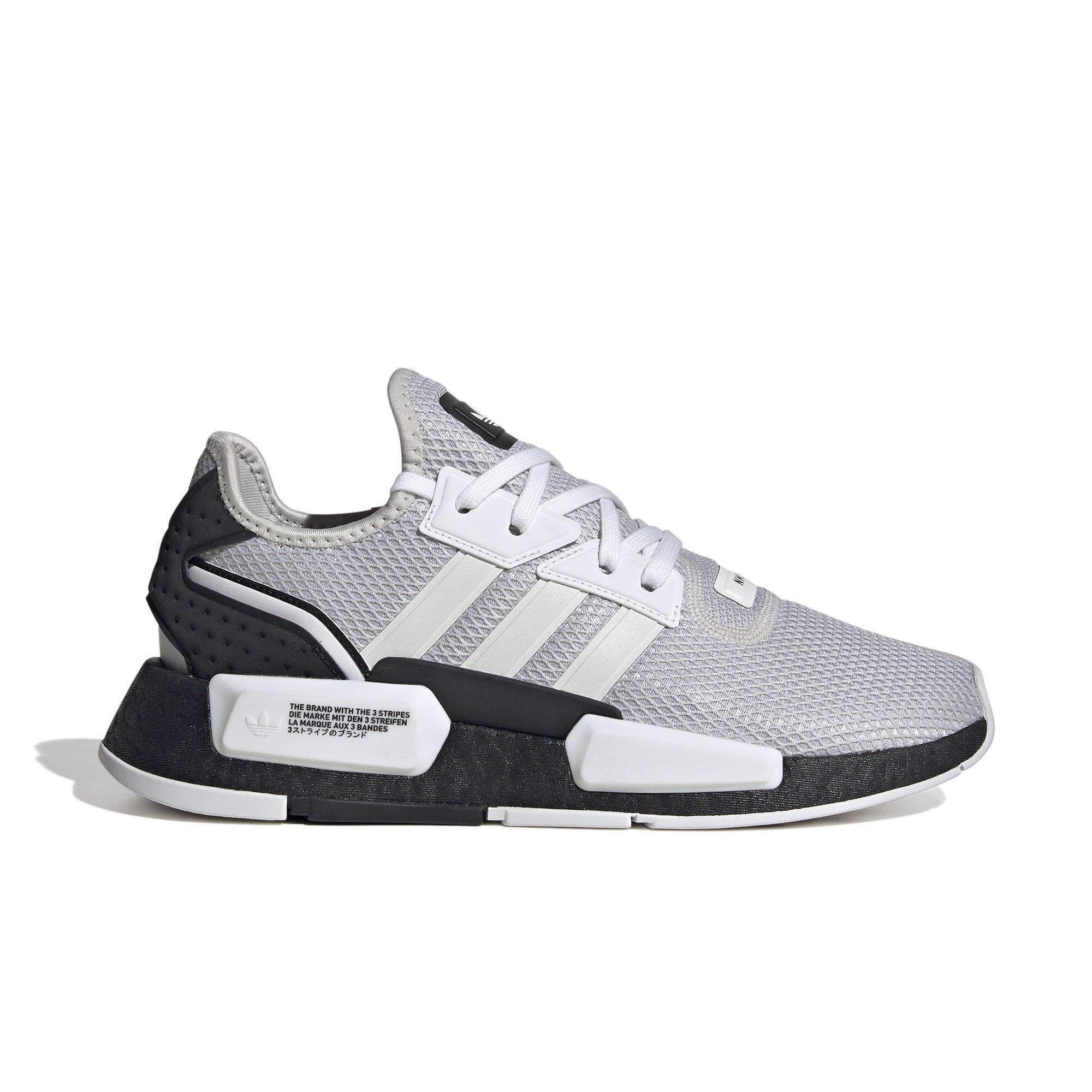 Adidas nmd grey and white online