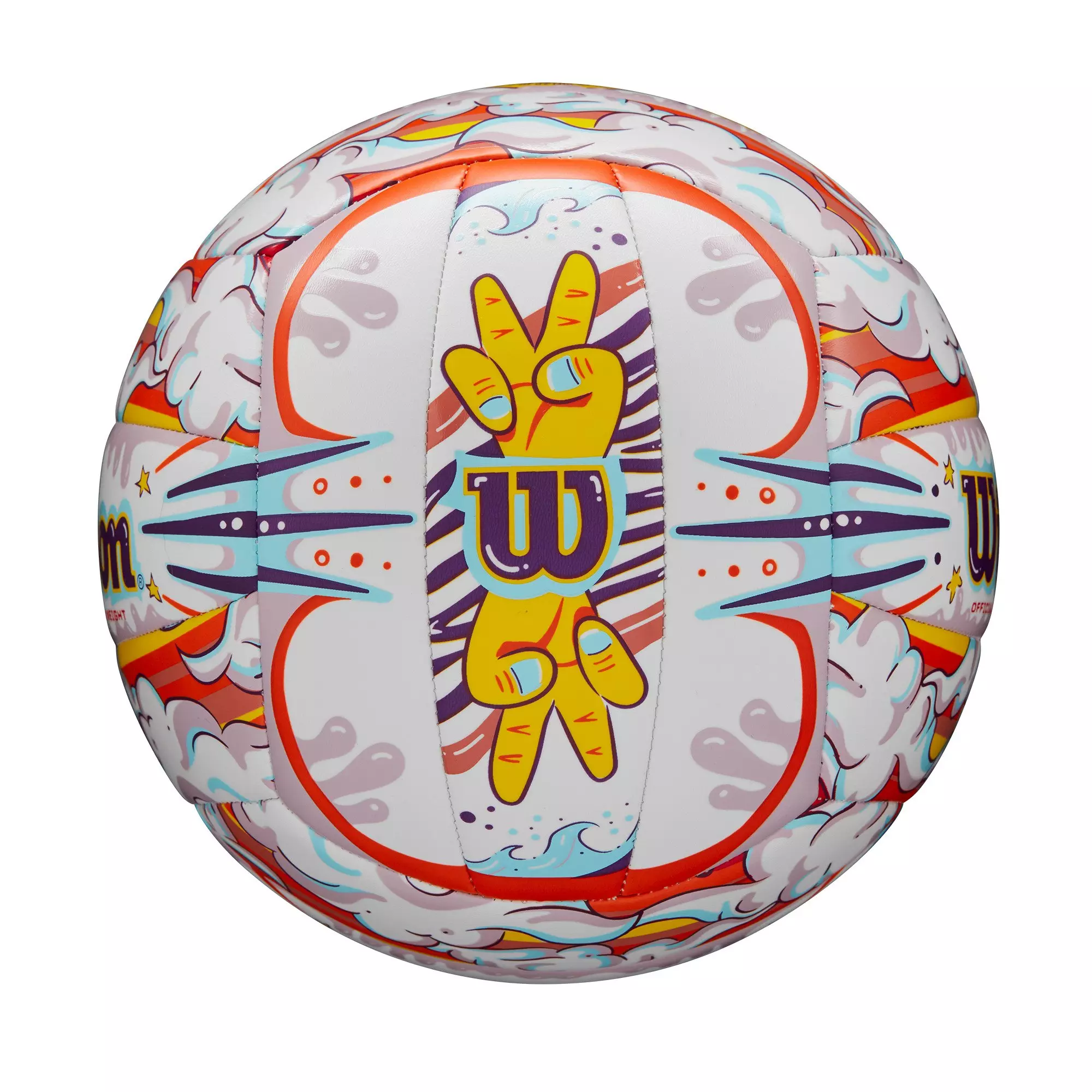 Wilson Graffiti Peace Volleyball - WHITE/ORANGE