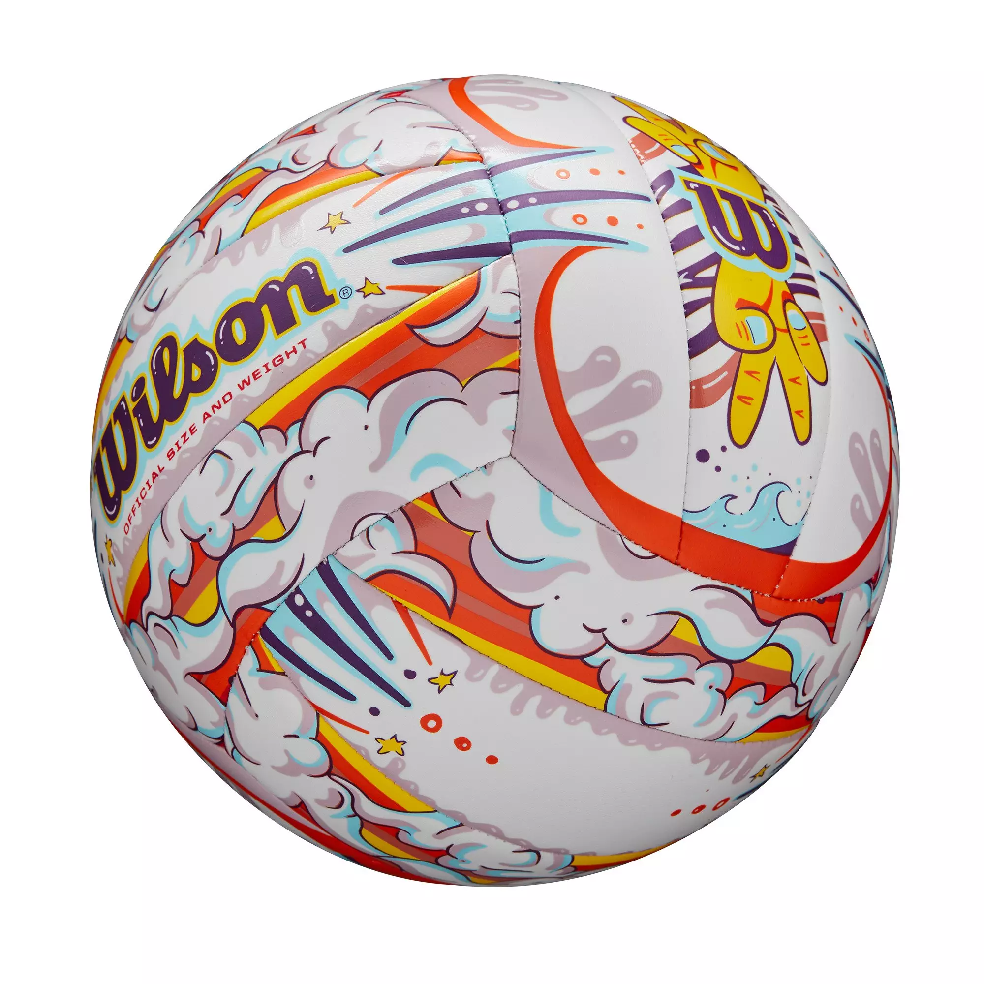 Wilson Graffiti Peace Volleyball - WHITE/ORANGE