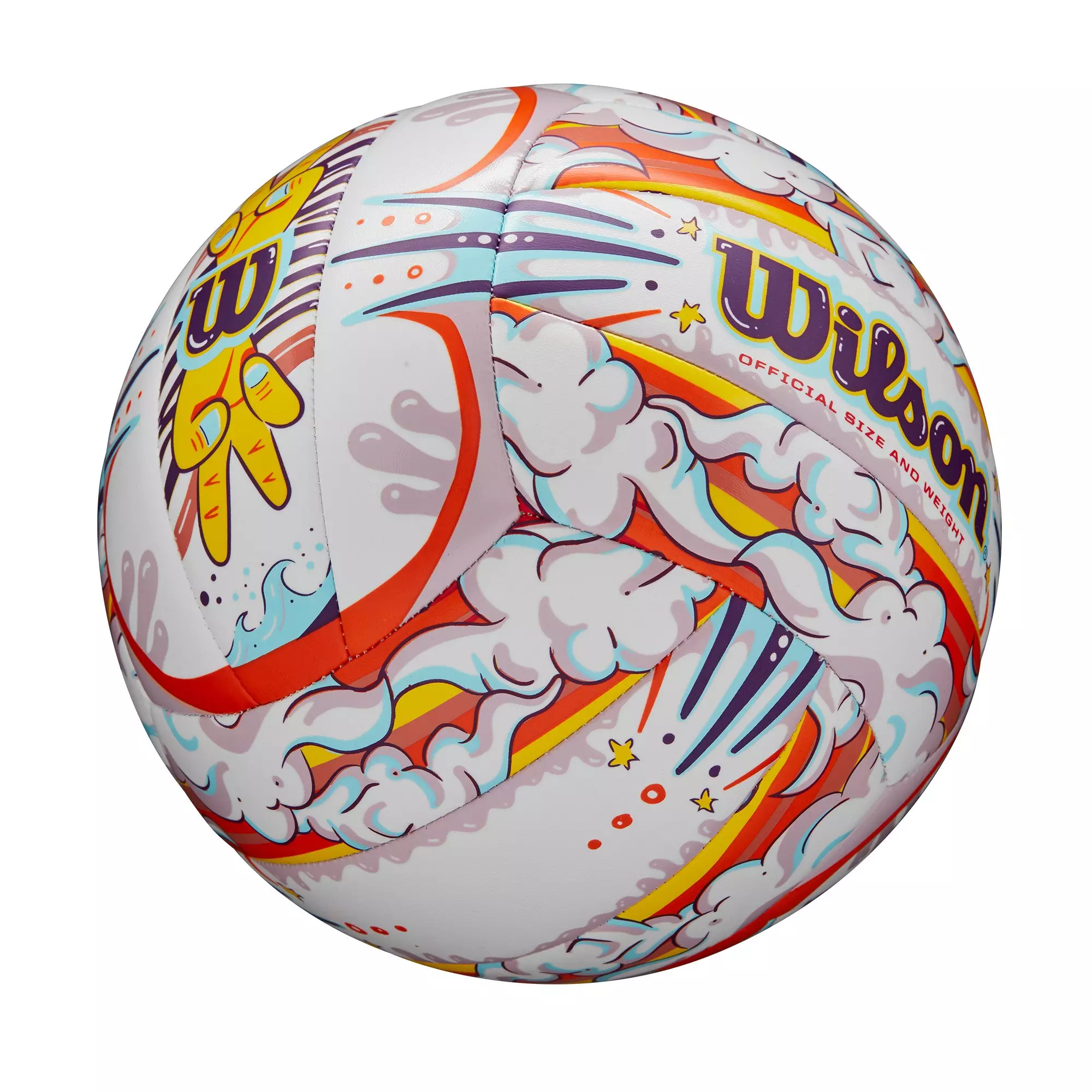 Wilson Graffiti Peace Volleyball - WHITE/ORANGE