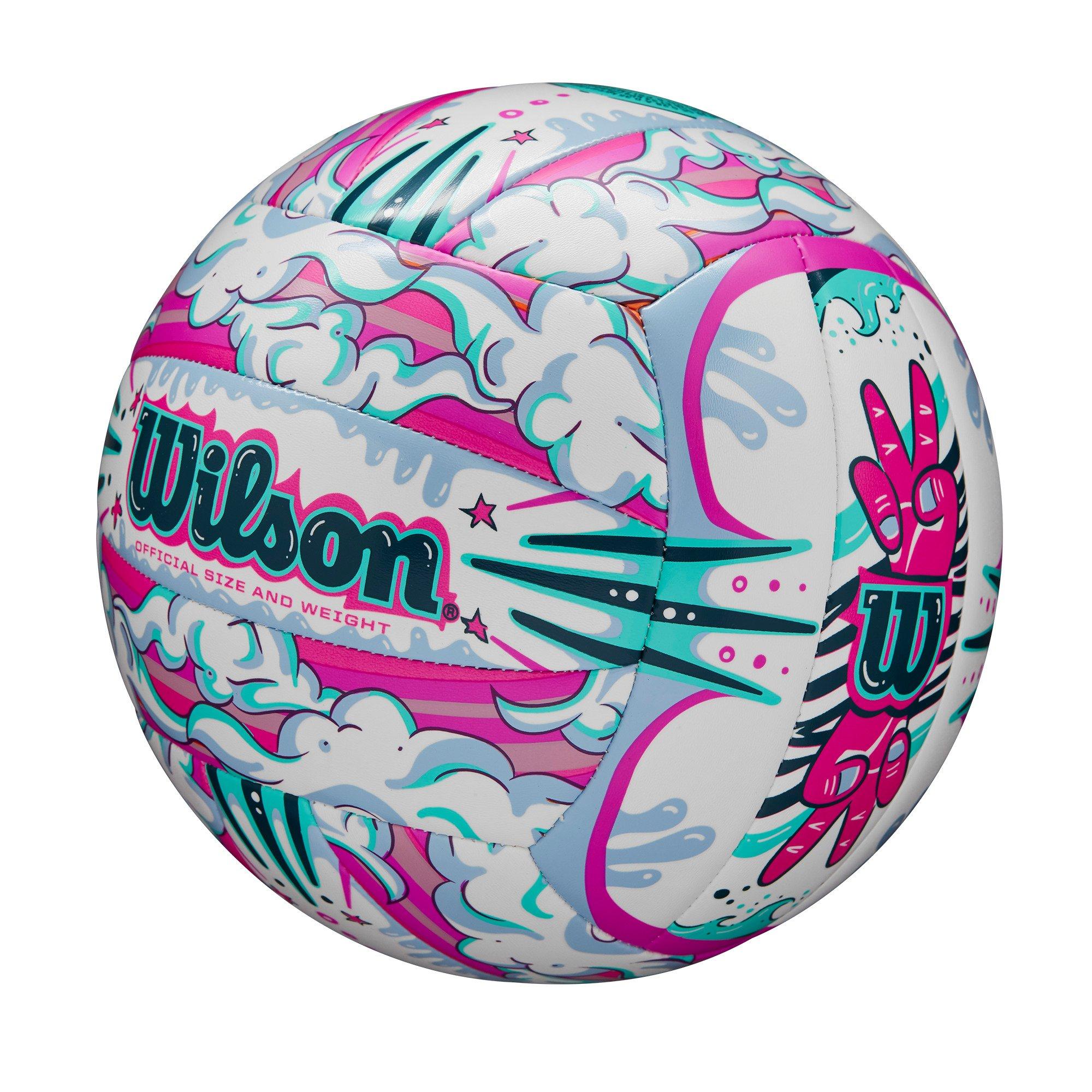 Wilson Graffiti Peace Volleyball - White/Purple - WHITE/PURPLE Thumbnail View 3
