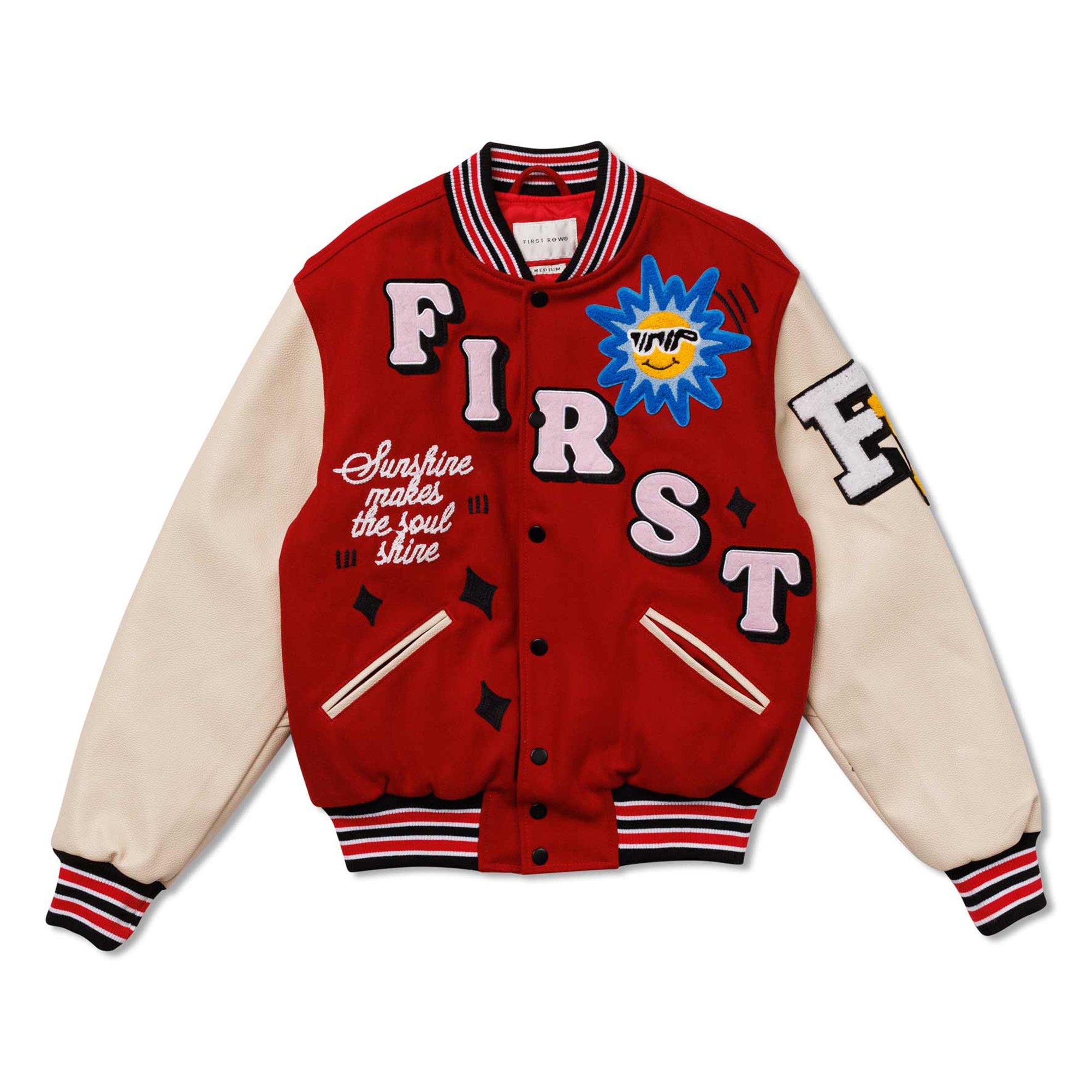 First Row Men First Row The Best Never Rest Varsity Jacket Red SM