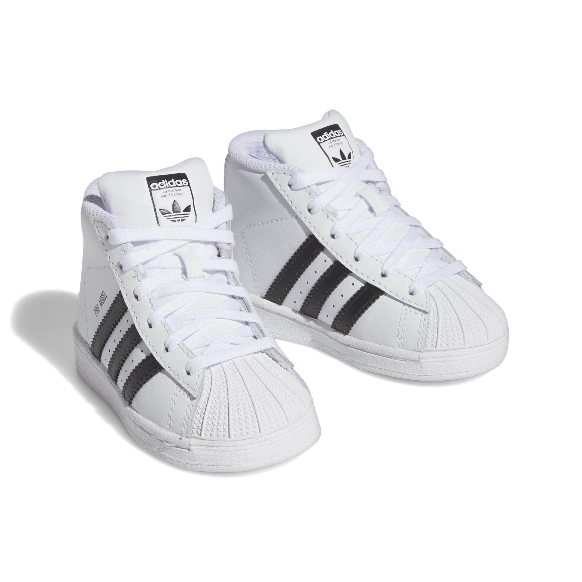 adidas Pro Model Ftwr White Core Black Toddler Kids Shoe Hibbett