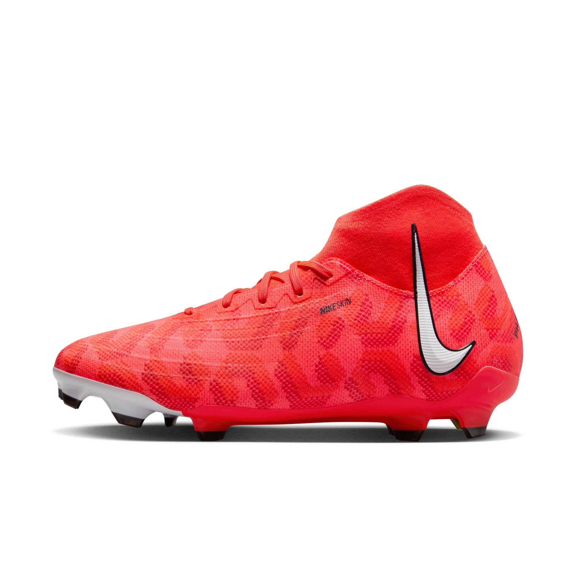 Red and cheap white soccer cleats