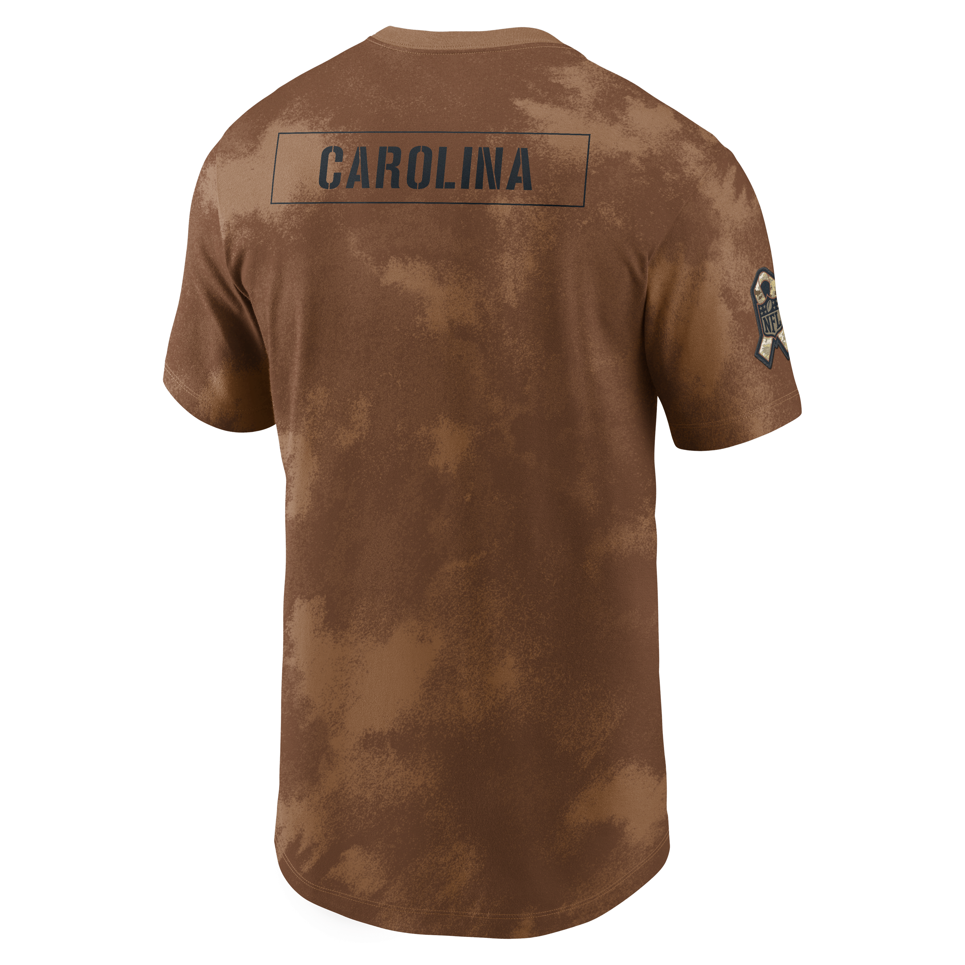 Nike Men's Carolina Panthers Salute to Service T-Shirt - BROWN Thumbnail View 2