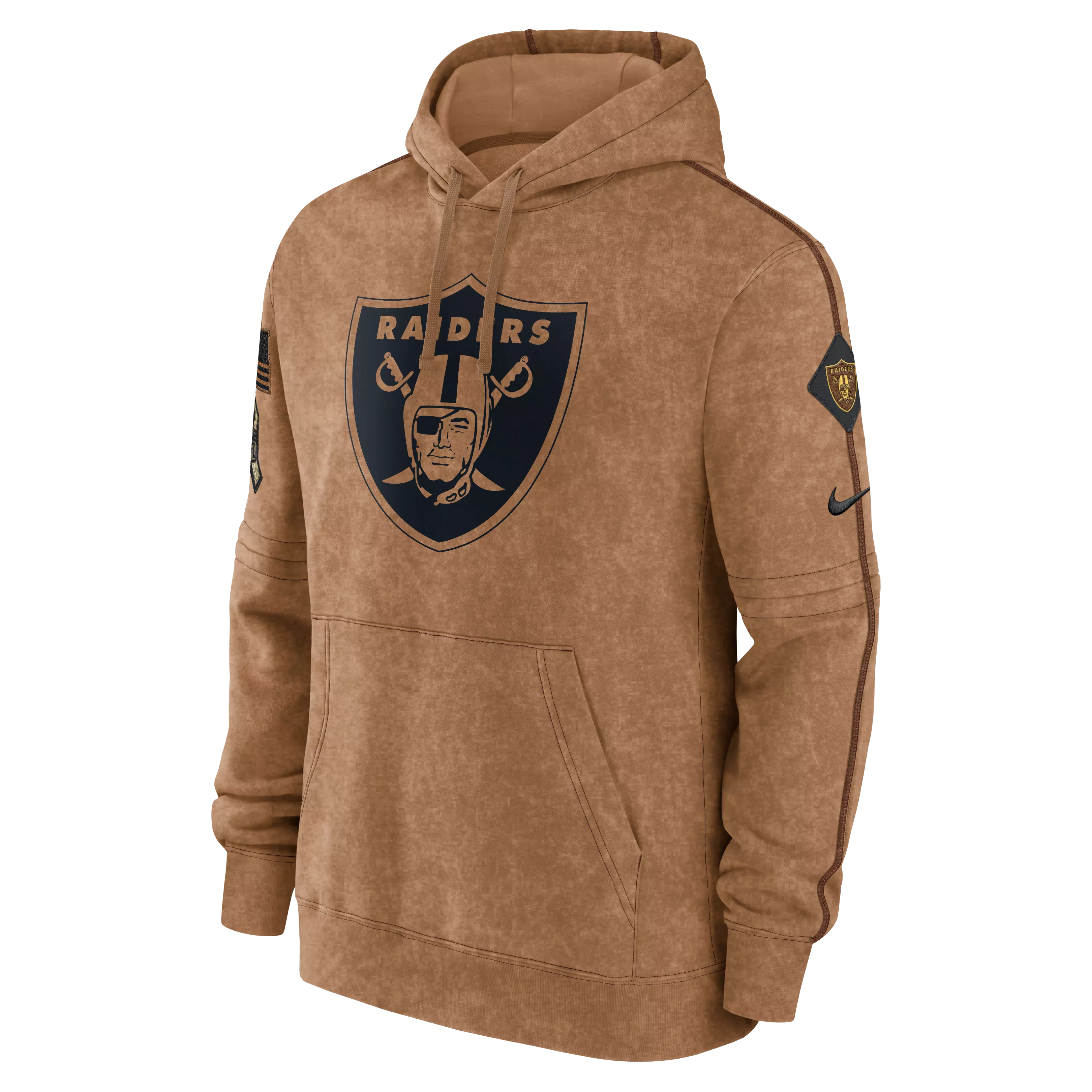 Nike Men's Las Vegas Raiders Salute to Service Pullover Hoodie - BROWN