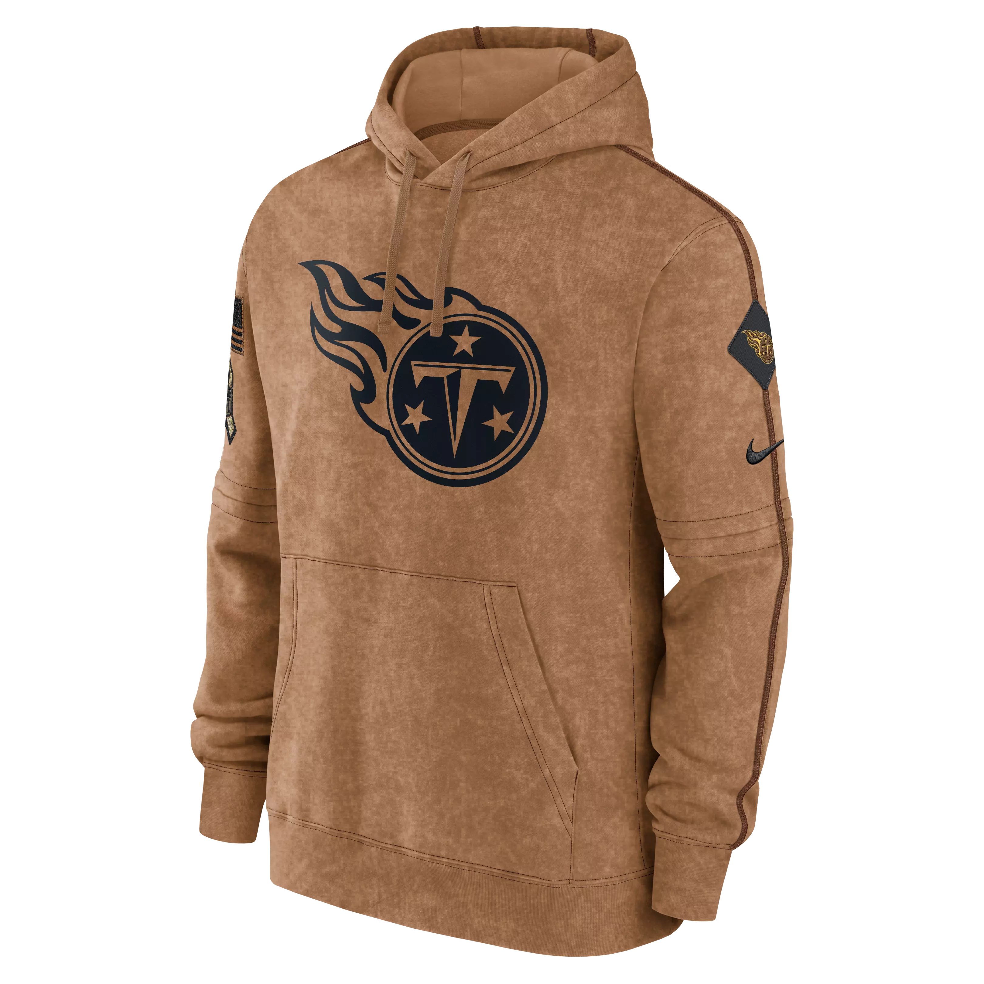 Nike Men's Tennessee Titans Salute to Service Pullover Hoodie - BROWN