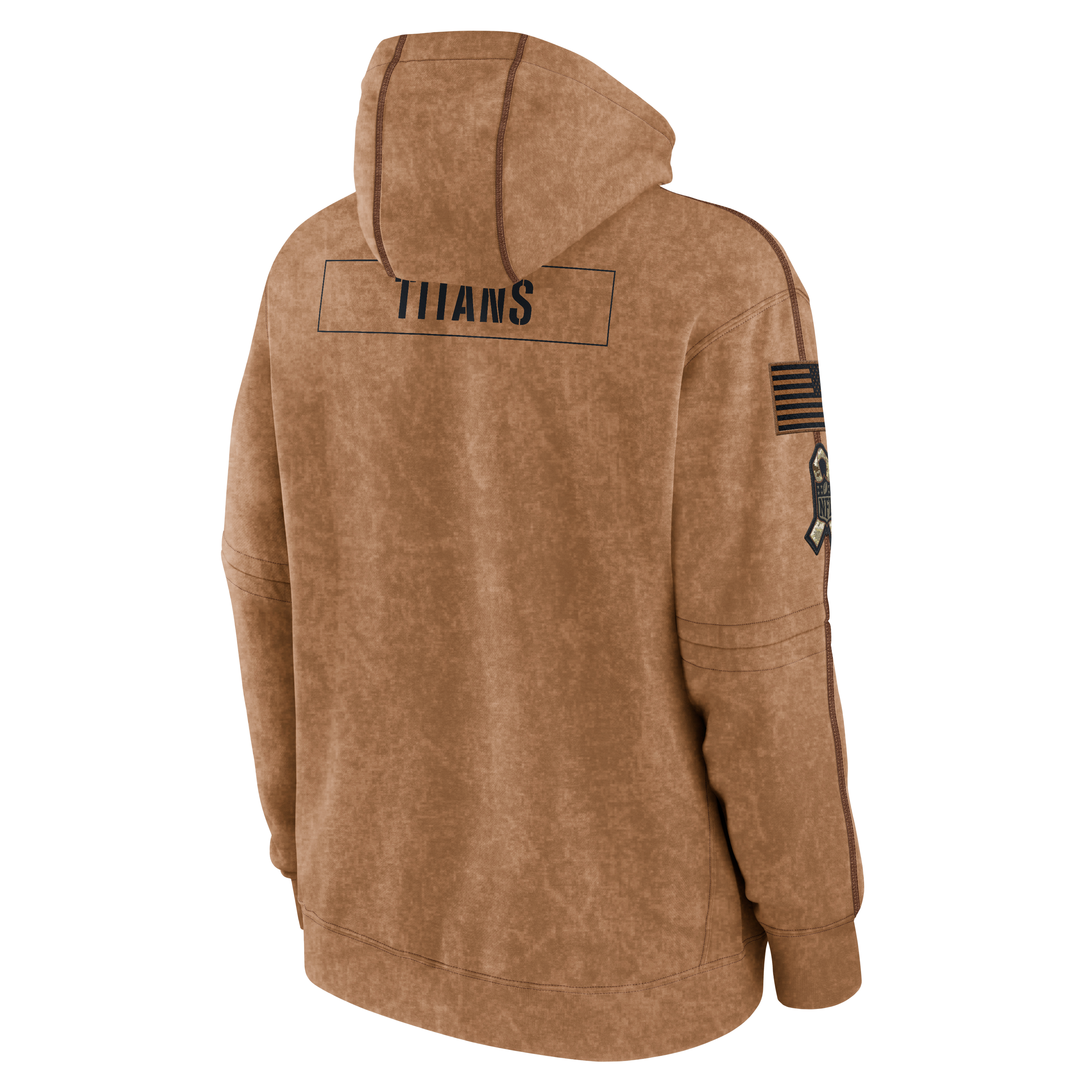Nike Men's Tennessee Titans Salute to Service Pullover Hoodie - BROWN Thumbnail View 2