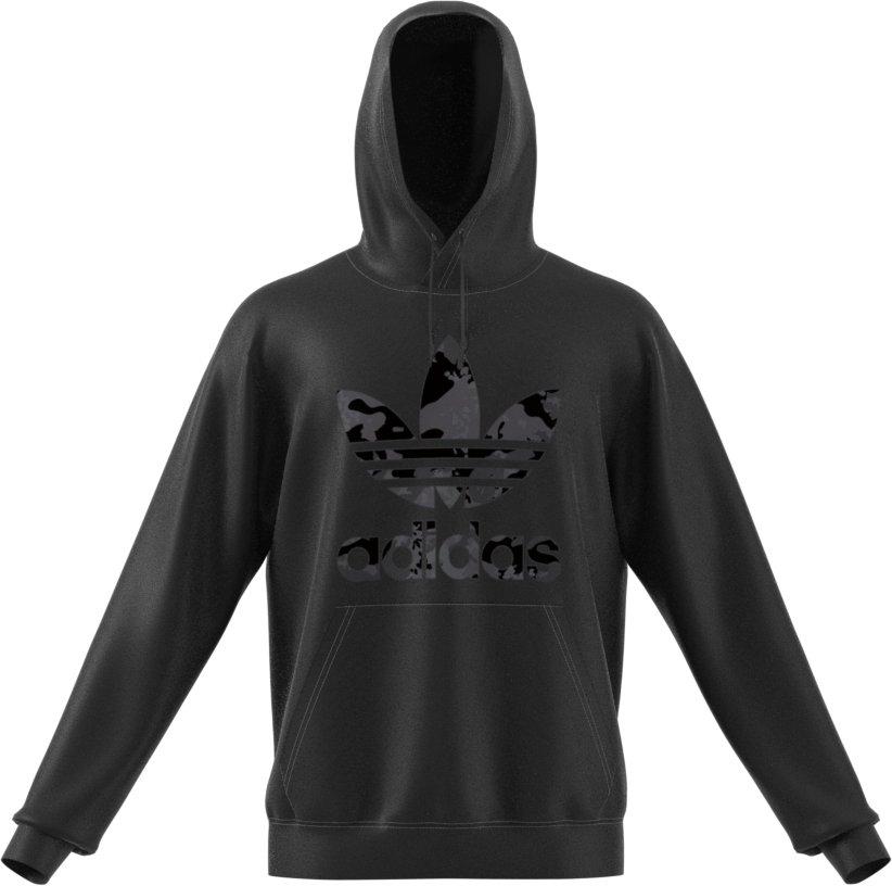 adidas Men's Camo Infill Pullover Hoodie-Black - BLACK Thumbnail View 3