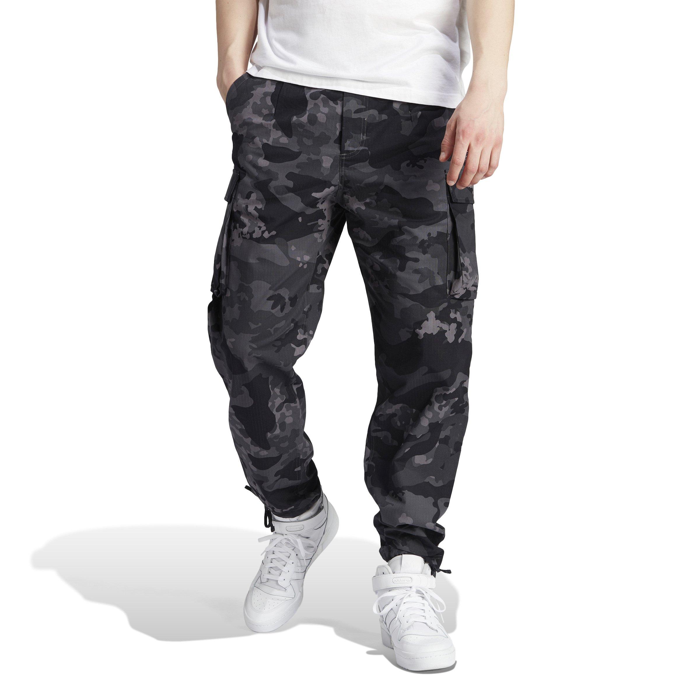 adidas Men's Essentials Trefoil Cargo Pants-Camo/Black - Hibbett