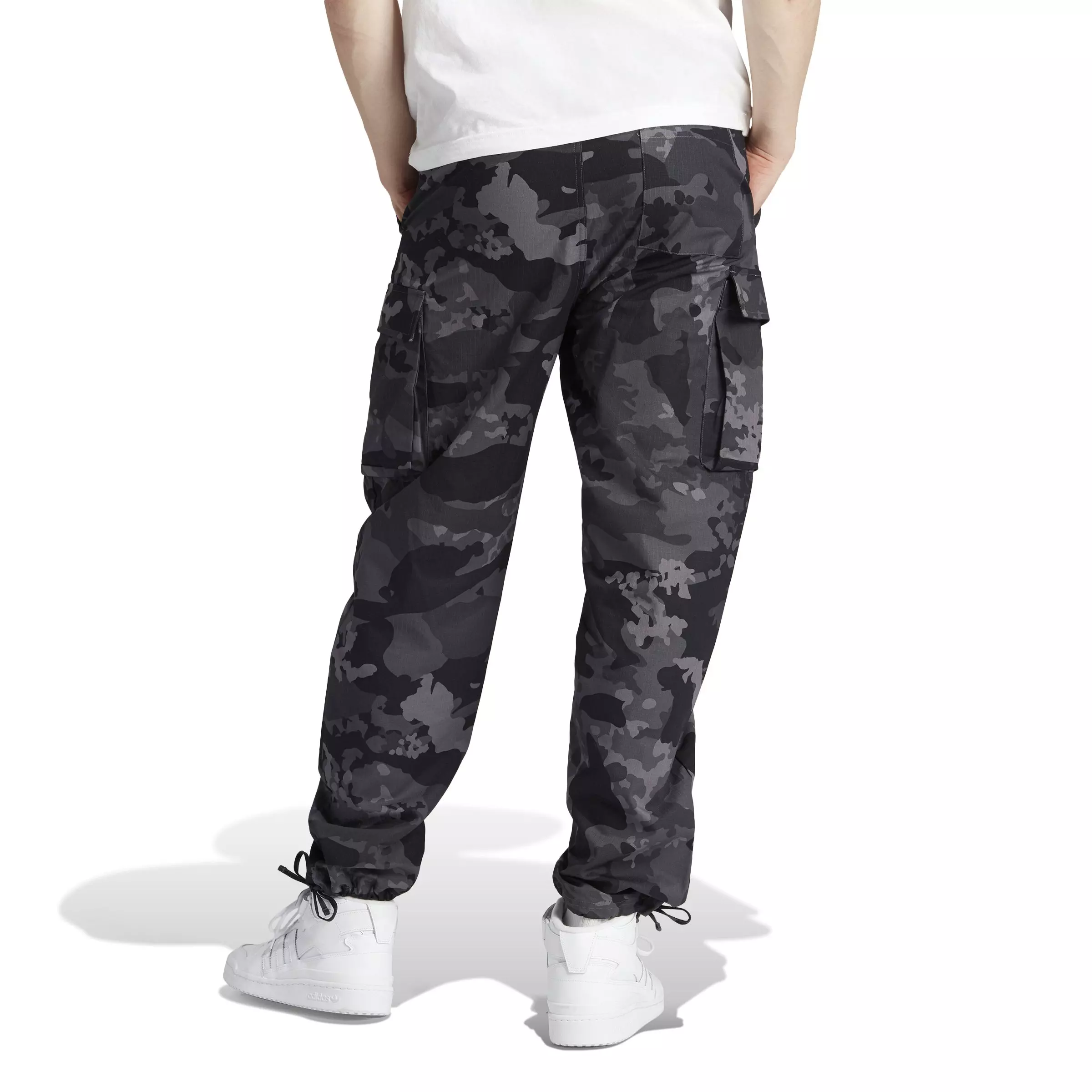 adidas Men's Essentials Trefoil Cargo Pants-Camo/Black - CAMO/BLACK
