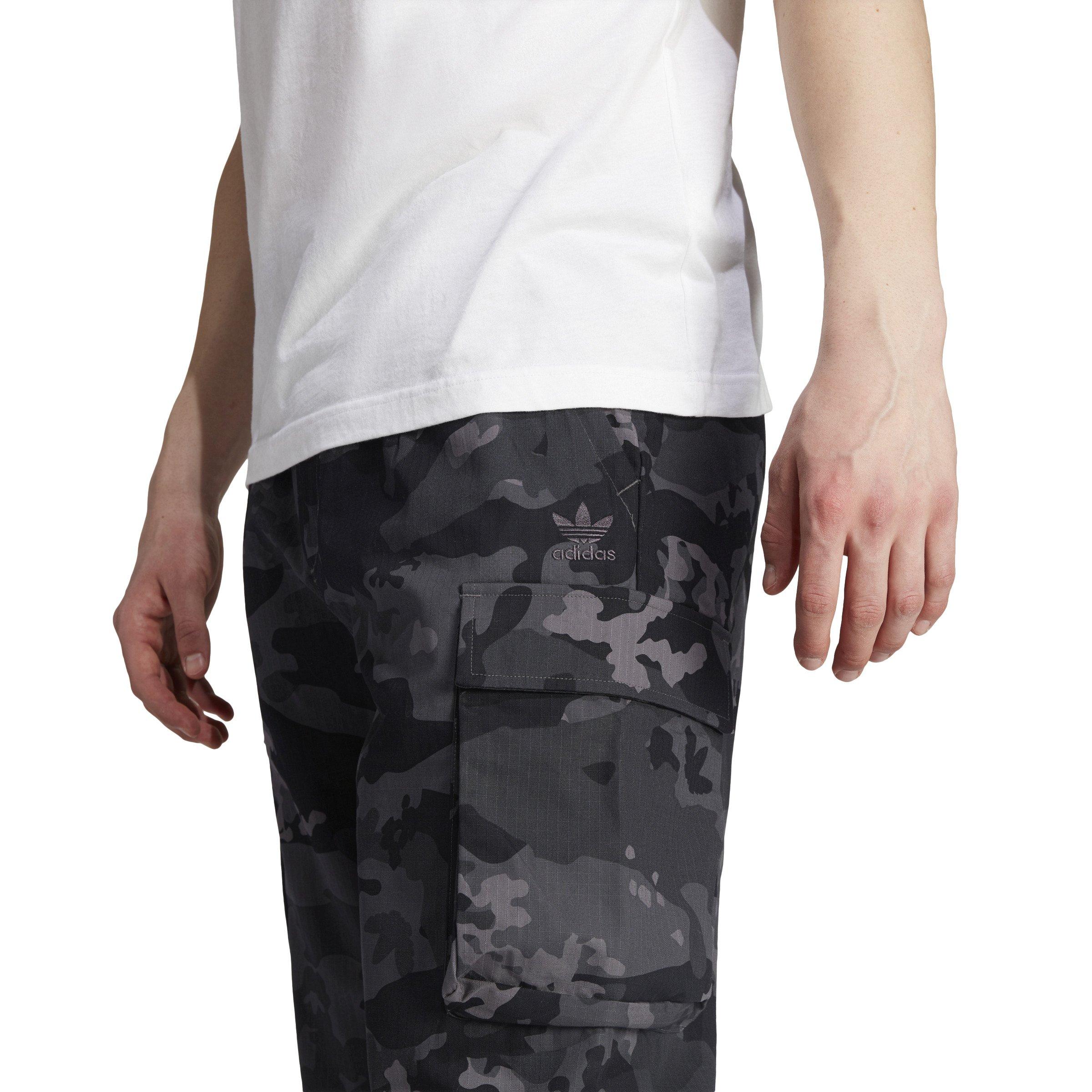 adidas Men's Essentials Trefoil Cargo Pants-Camo/Black - CAMO/BLACK Thumbnail View 3