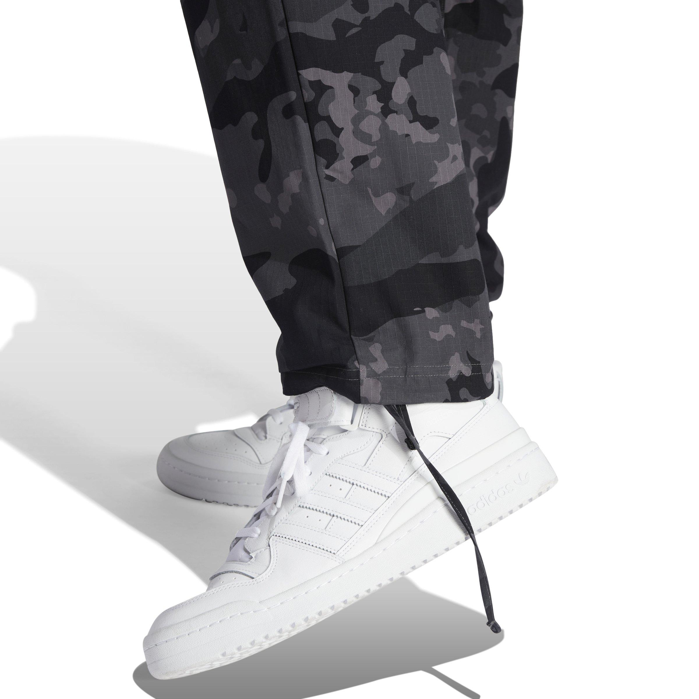 adidas Men's Essentials Trefoil Cargo Pants-Camo/Black - CAMO/BLACK Thumbnail View 4