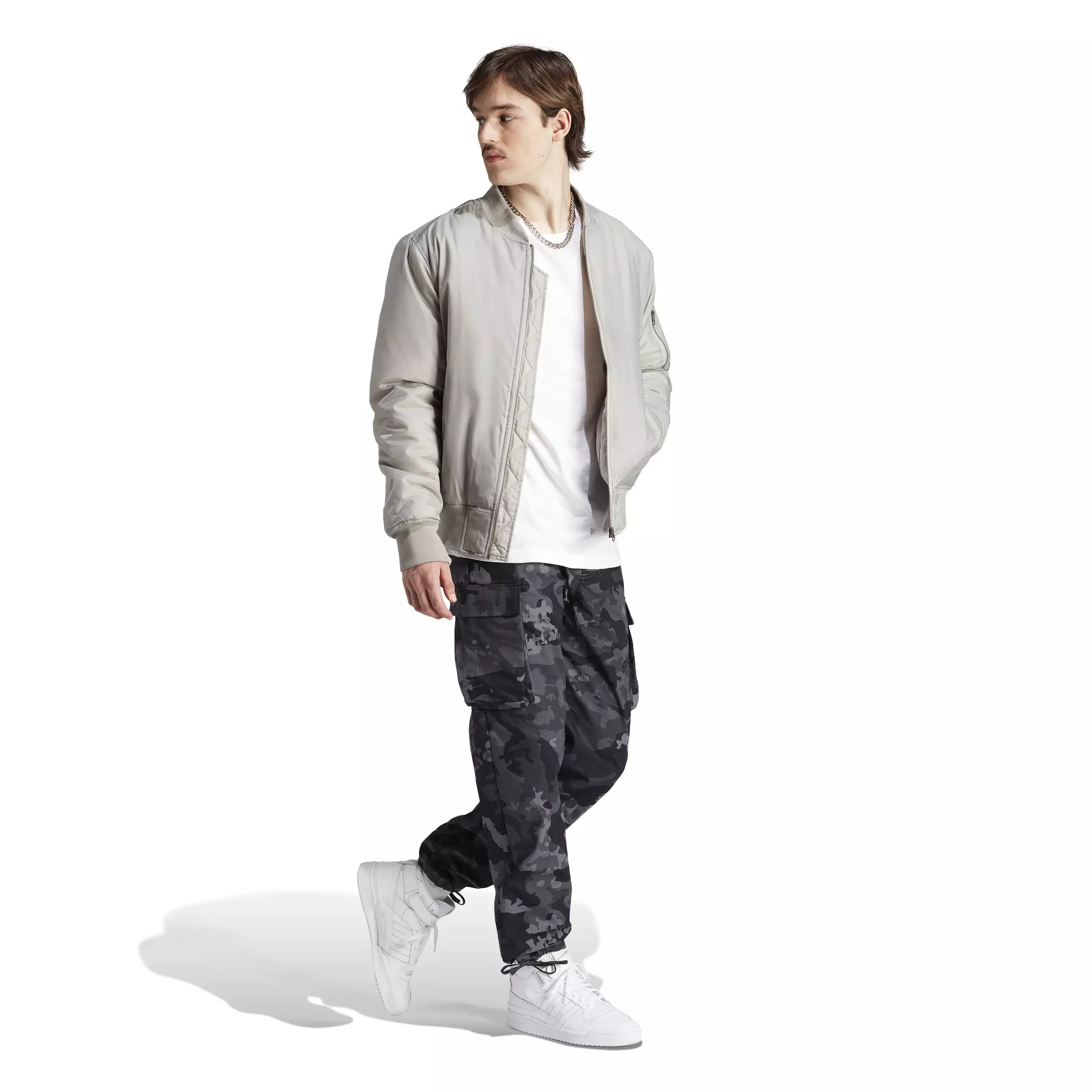 adidas Men's Essentials Trefoil Cargo Pants-Camo/Black - CAMO/BLACK