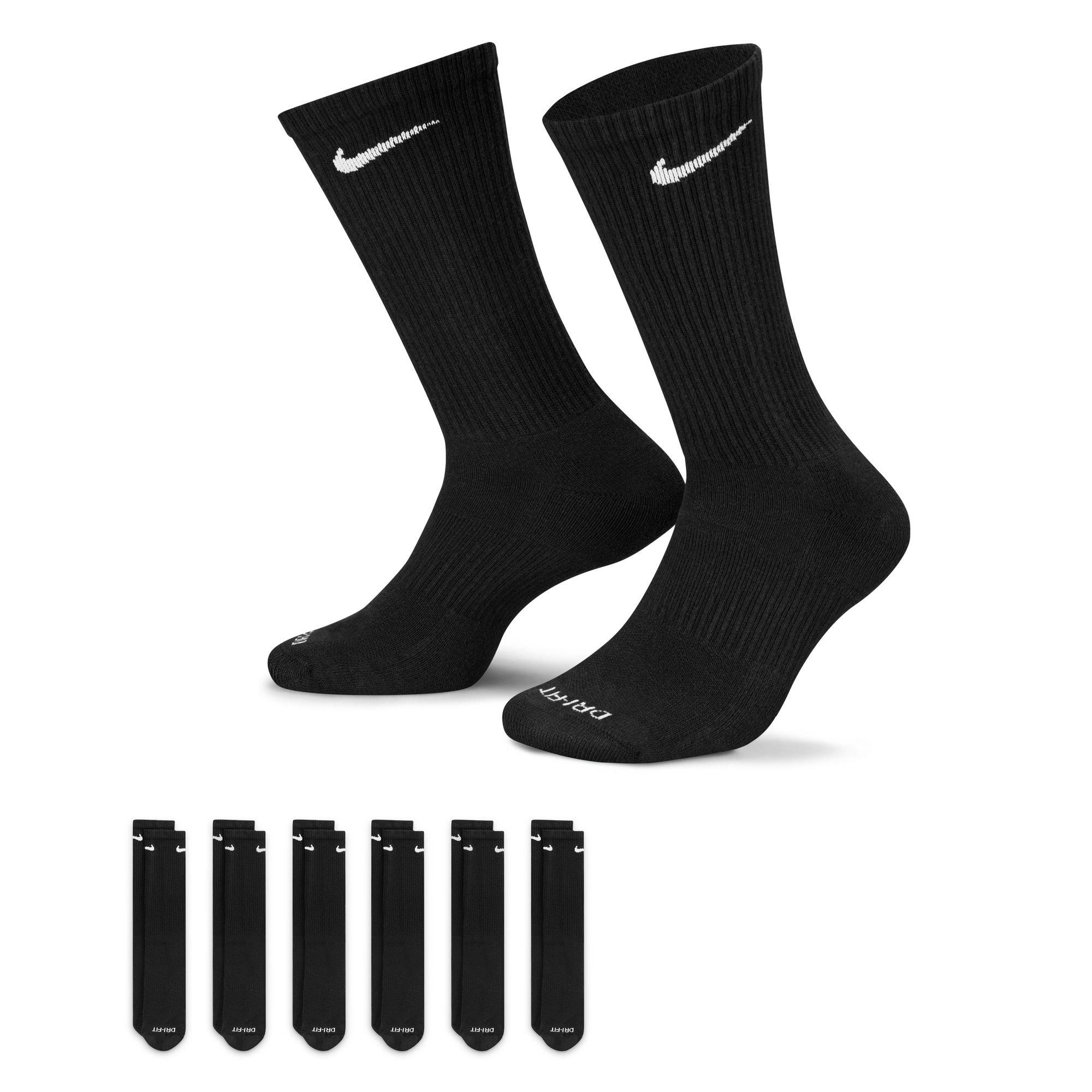 Nike Men's Everyday Plus Cushion Crew Training Socks - 6 Pairs - Hibbett