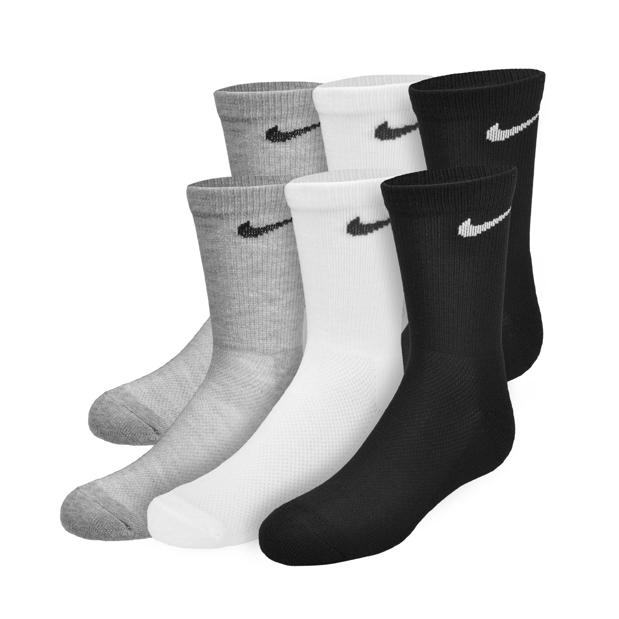 Nike 3BRAND by Russell Wilson Little Boy’s & Boy’s 6-Pack Crew Socks - Grey Multi - Size 7-9