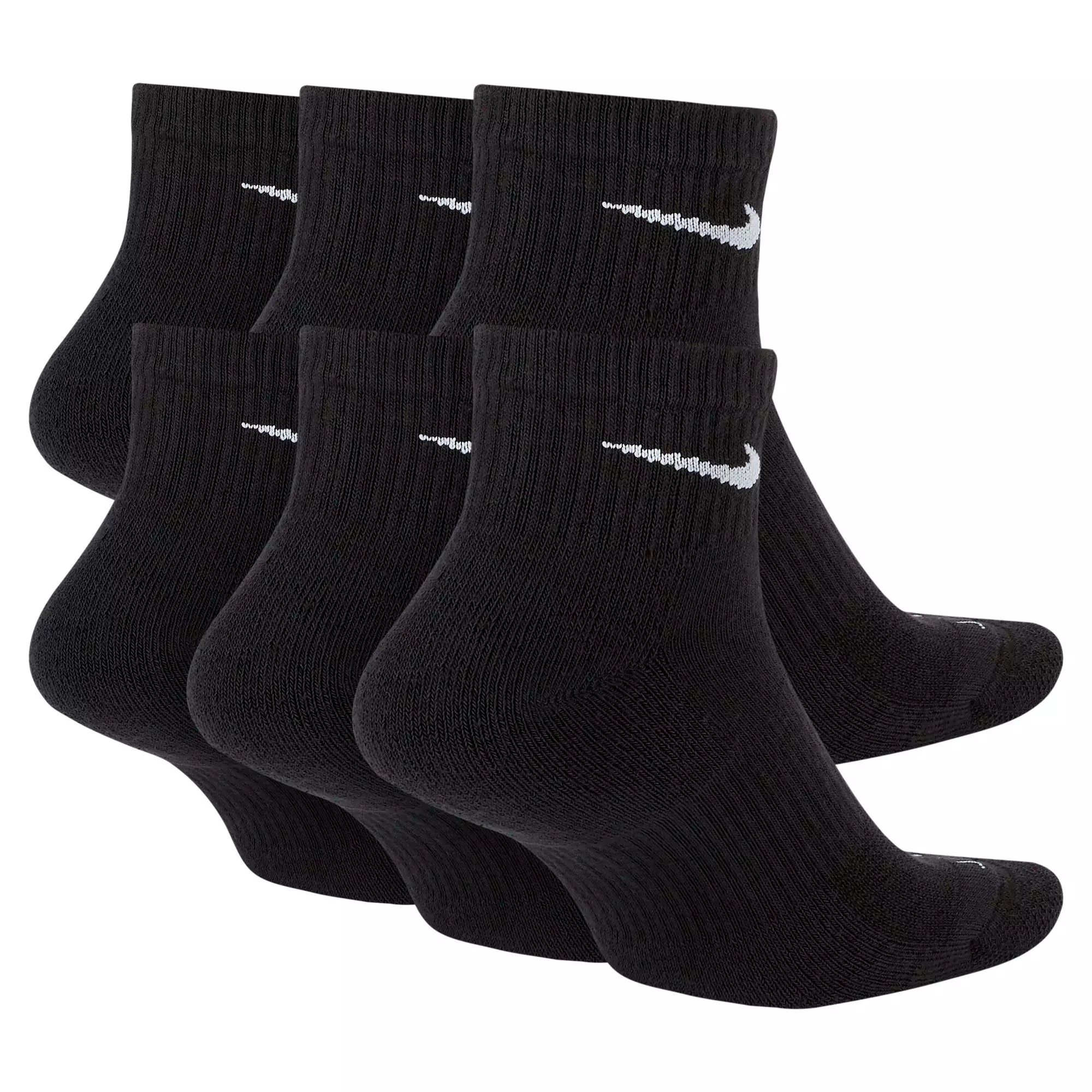 Nike Everyday Plus Cushioned Training Ankle Socks (6 Pairs) - Black - BLACK