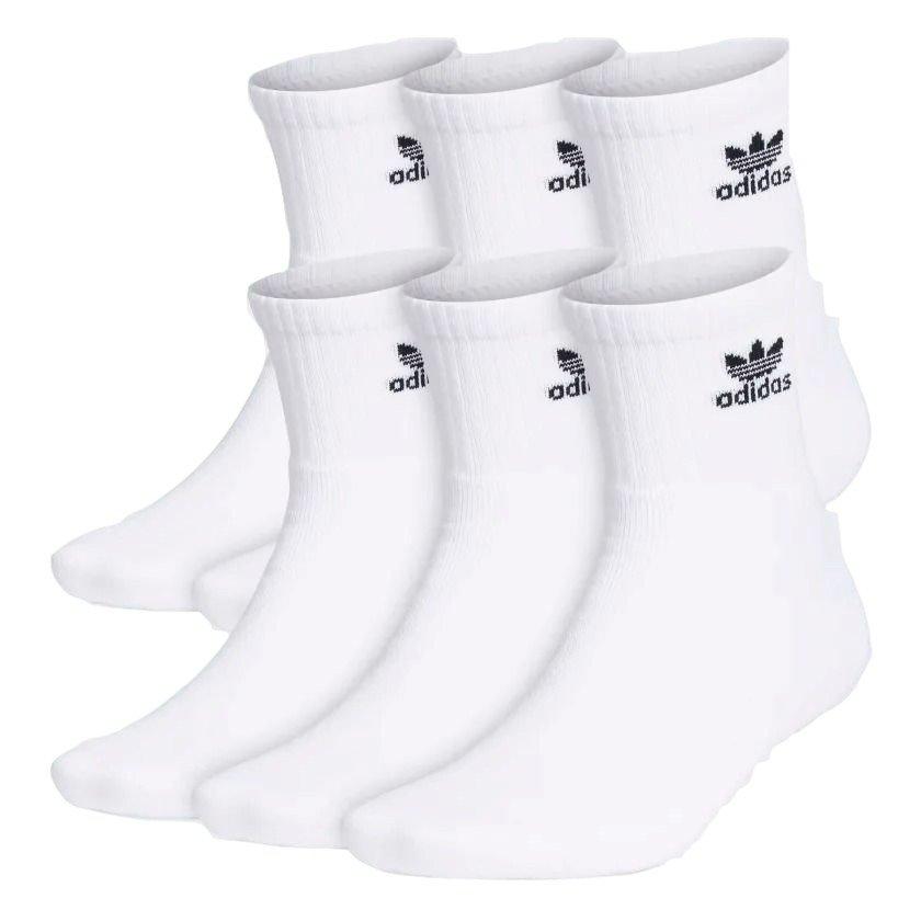 adidas Originals Trefoil Ankle Socks- 6 Pack - WHITE Thumbnail View 1