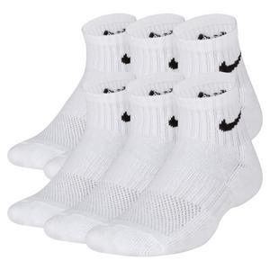 Nike Kids' Performance Cushioned Ankle Training Socks (6 Pair) - White - WHITE