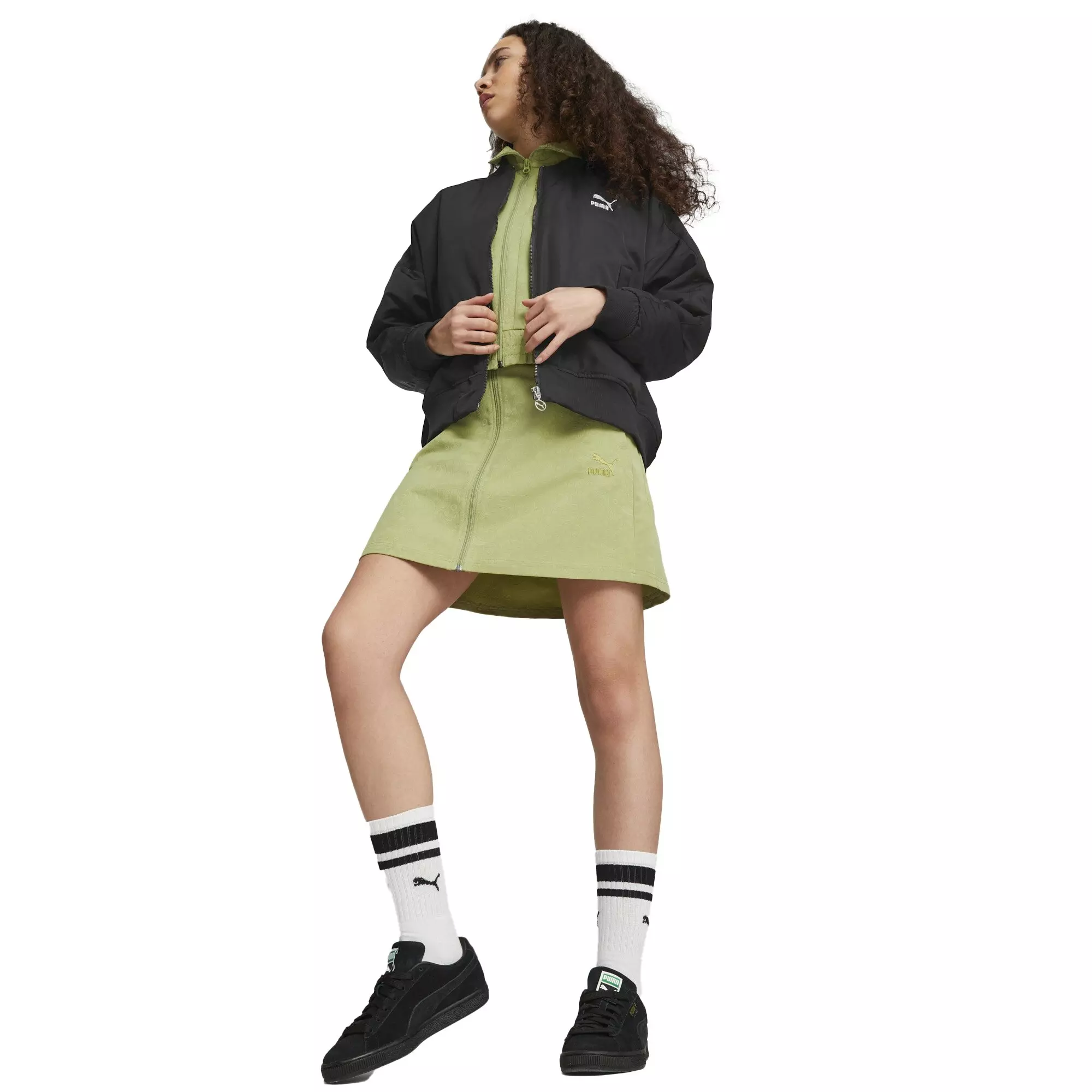 Puma Women's T7 Bomber Jacket - Black - BLACK