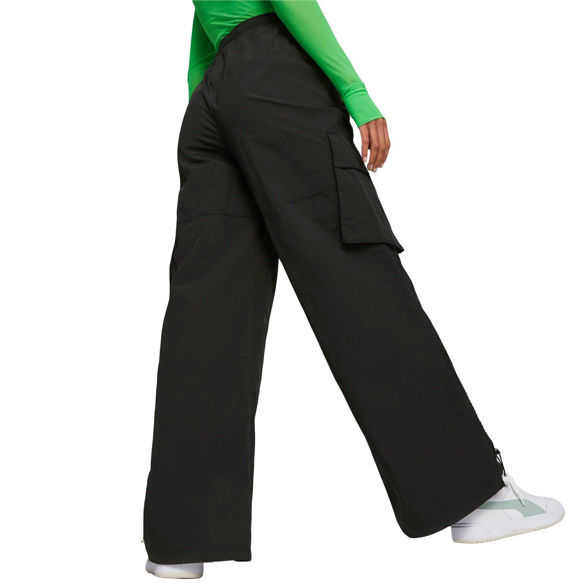 PUMA Women's Relax Woven Cargo Pants - Black - BLACK Thumbnail View 2