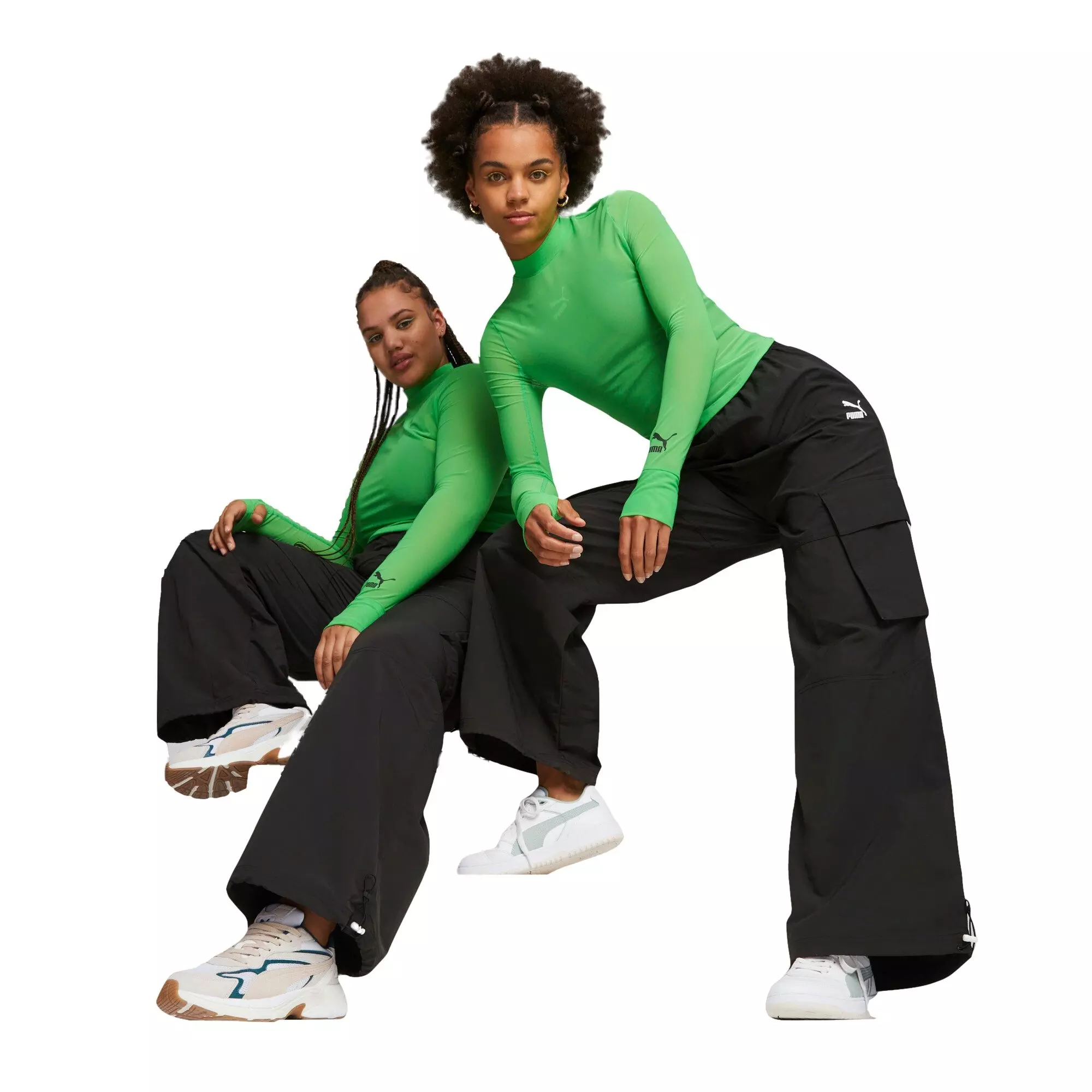 PUMA Women's Relax Woven Cargo Pants - Black - BLACK