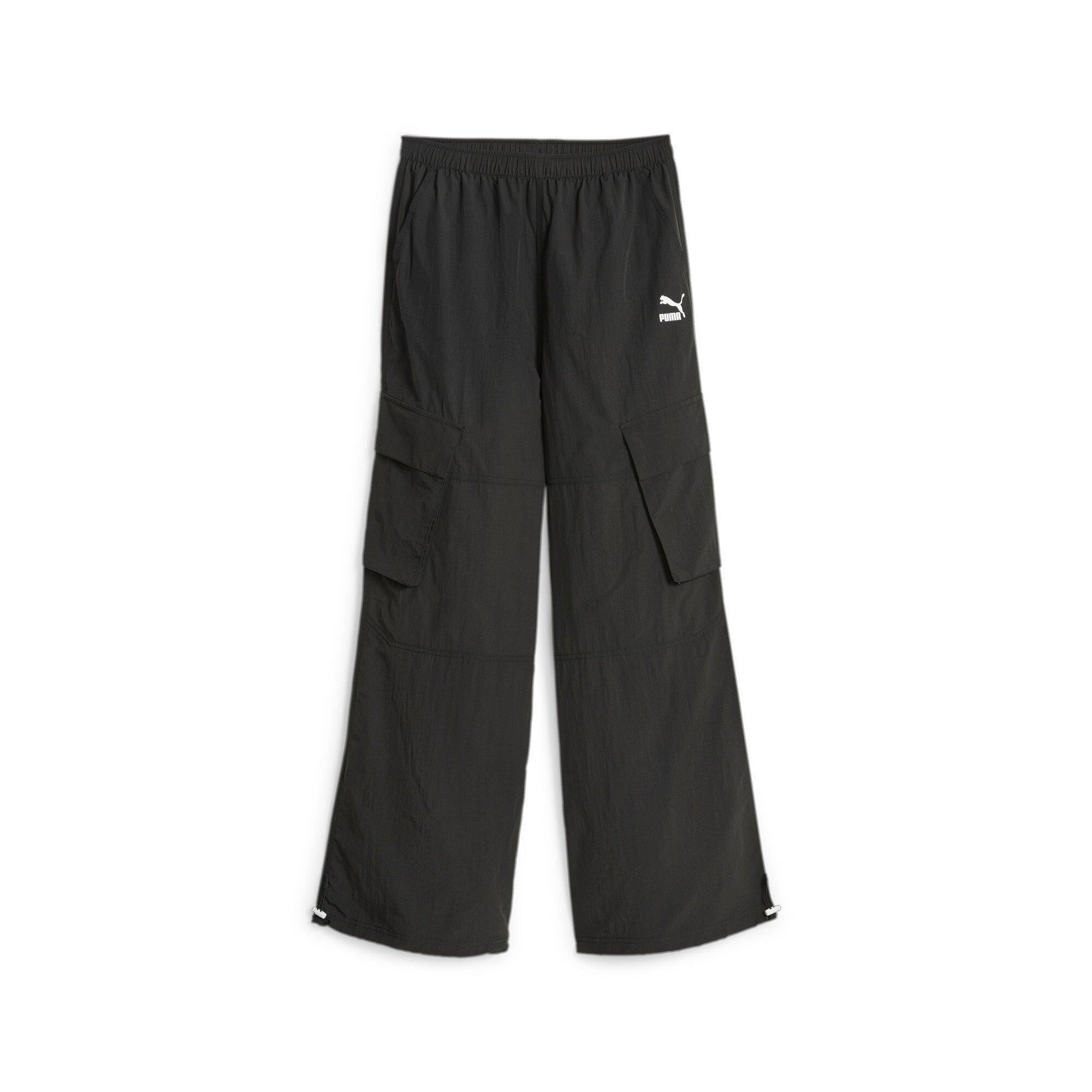 PUMA Women's Relax Woven Cargo Pants - Black - BLACK Thumbnail View 5
