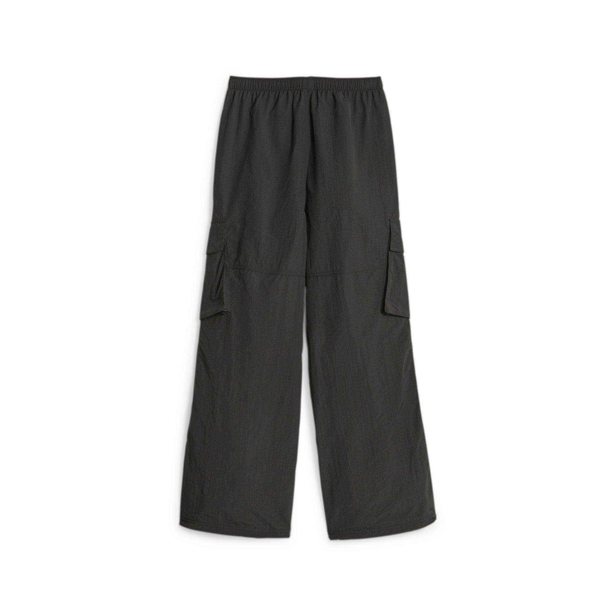 PUMA Women's Relax Woven Cargo Pants - Black - BLACK Thumbnail View 6