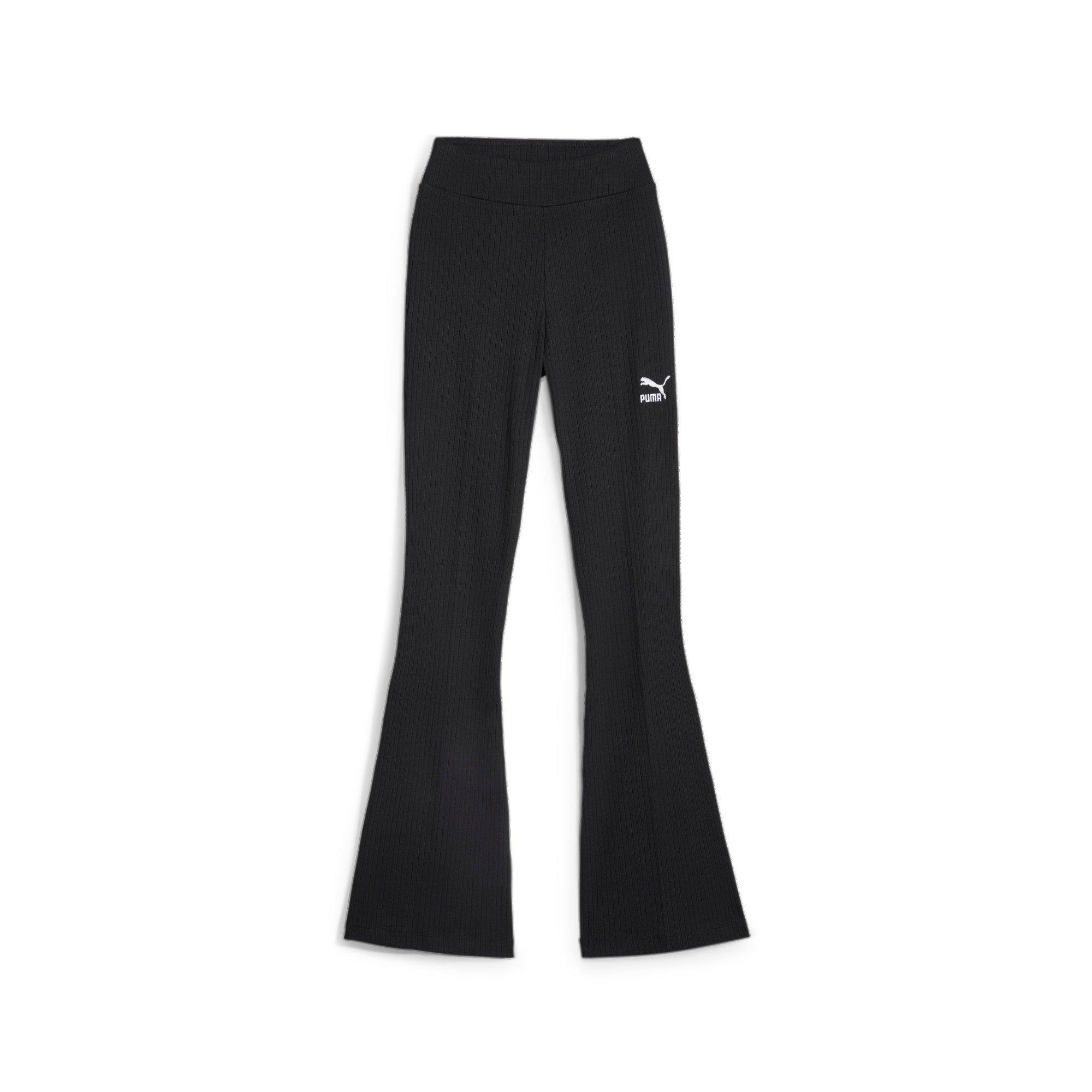Puma Women's Rib Flare Leggings - Black - BLACK Thumbnail View 5