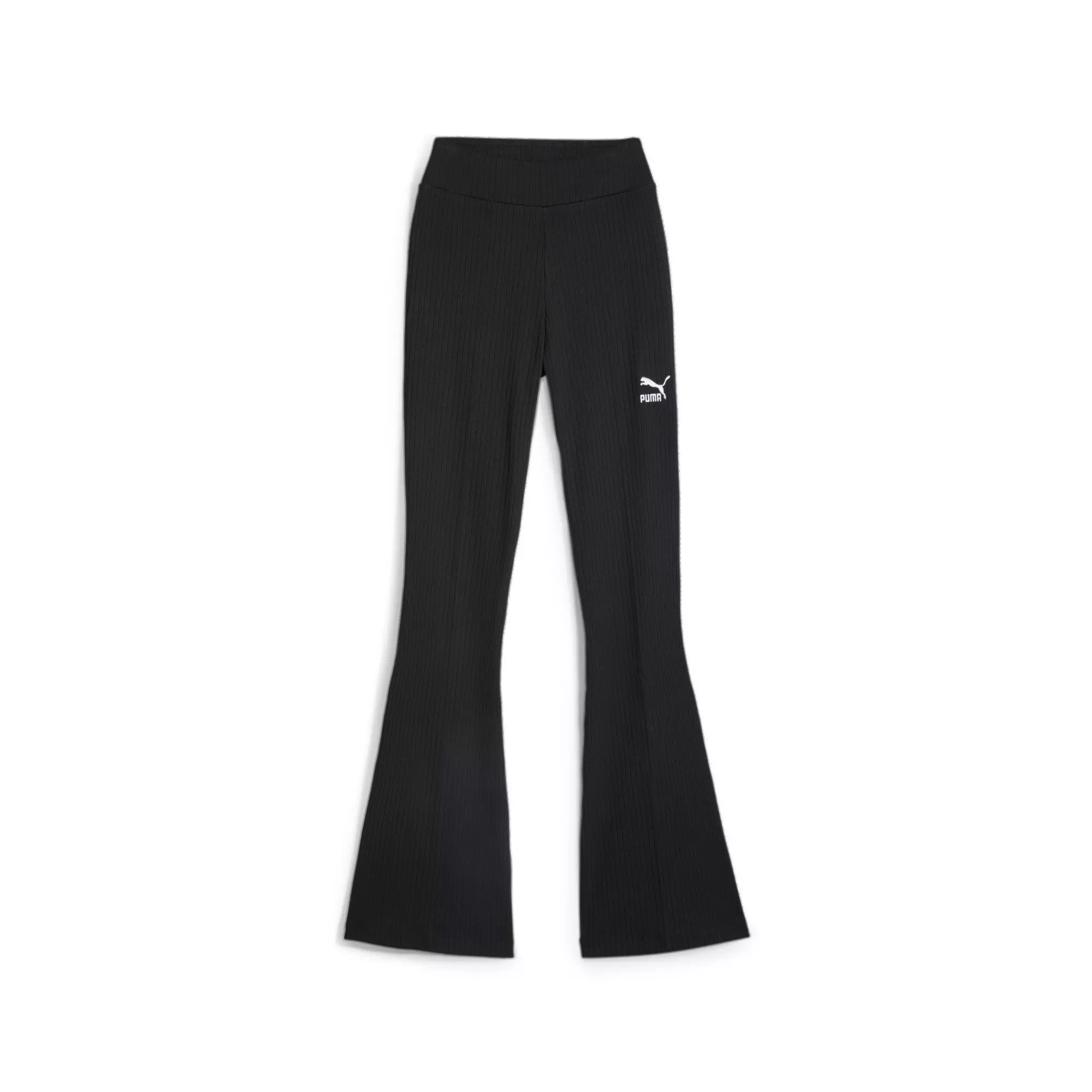 Puma Women's Rib Flare Leggings - Black - BLACK