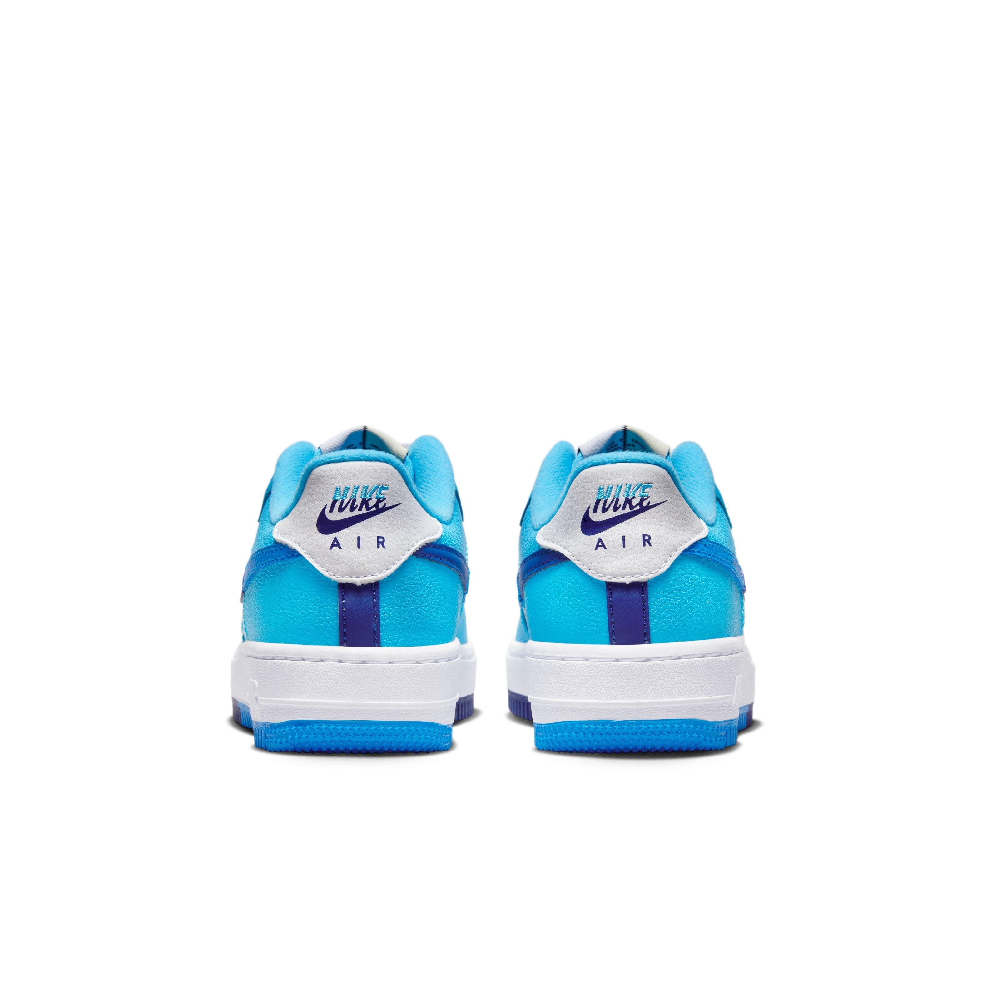 Nike Air Force 1 LV8 2 "White/Photo Blue/Deep Royal" Grade School Kids' Shoe - WHITE/BLUE Thumbnail View 8