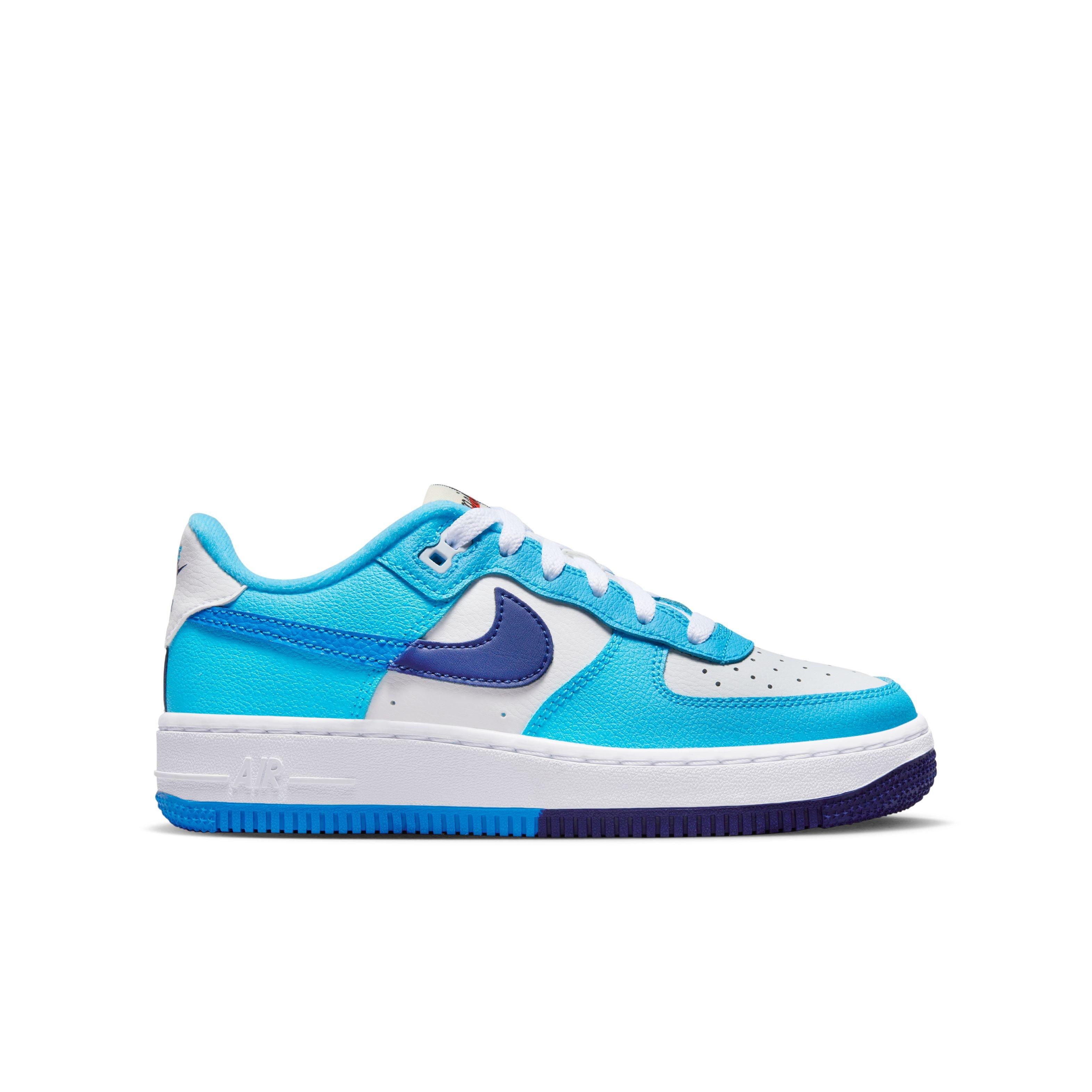 Nike Air Force 1 LV8 2 GS - White/Deep Royal Blue/Baltic Blue