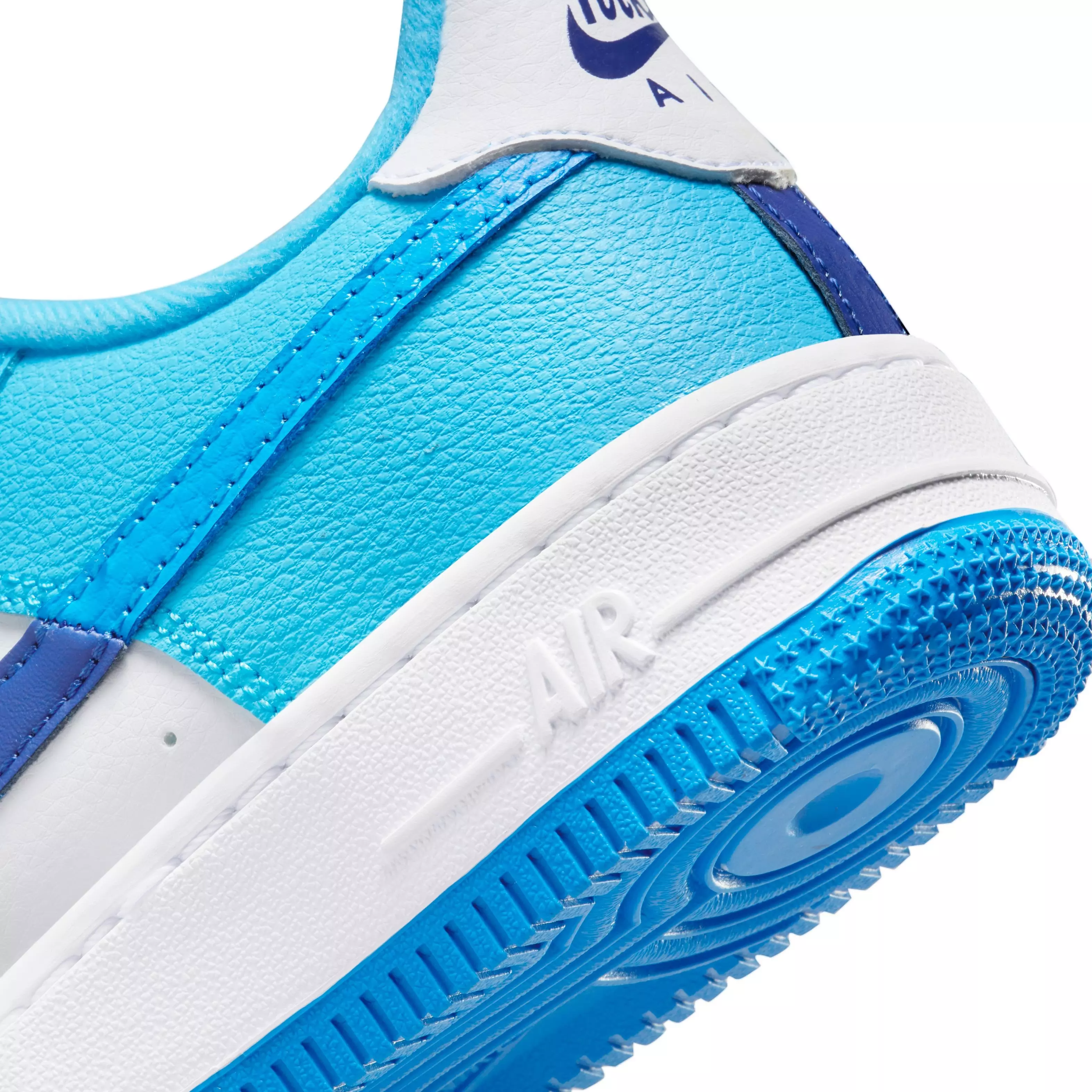 Nike Air Force 1 LV8 2 "White/Photo Blue/Deep Royal" Grade School Kids' Shoe - WHITE/BLUE