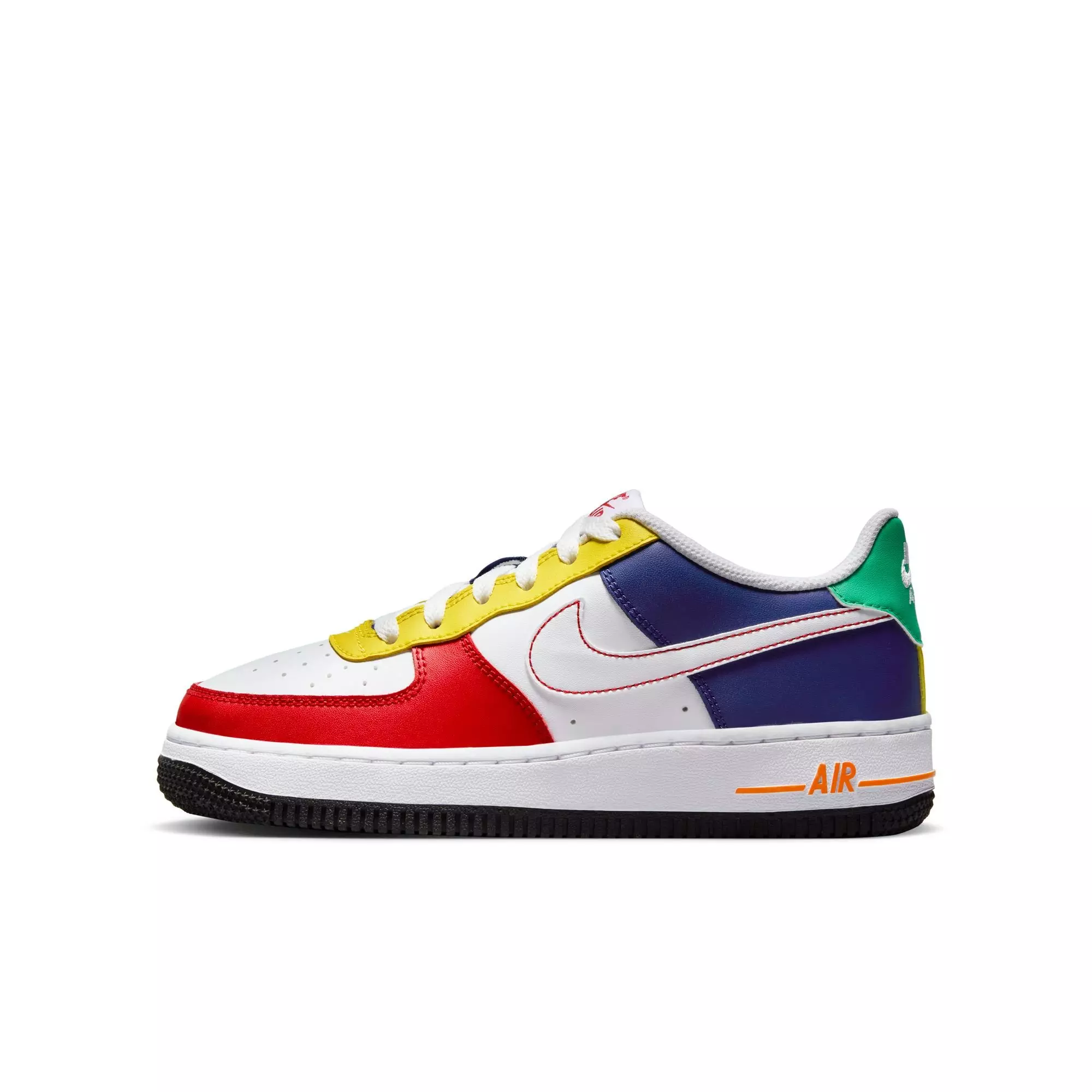 Nike Air Force 1 LV8 "University Red/White/Deep Royal Blue" Grade School Boys' Shoe - RED/WHITE/BLUE