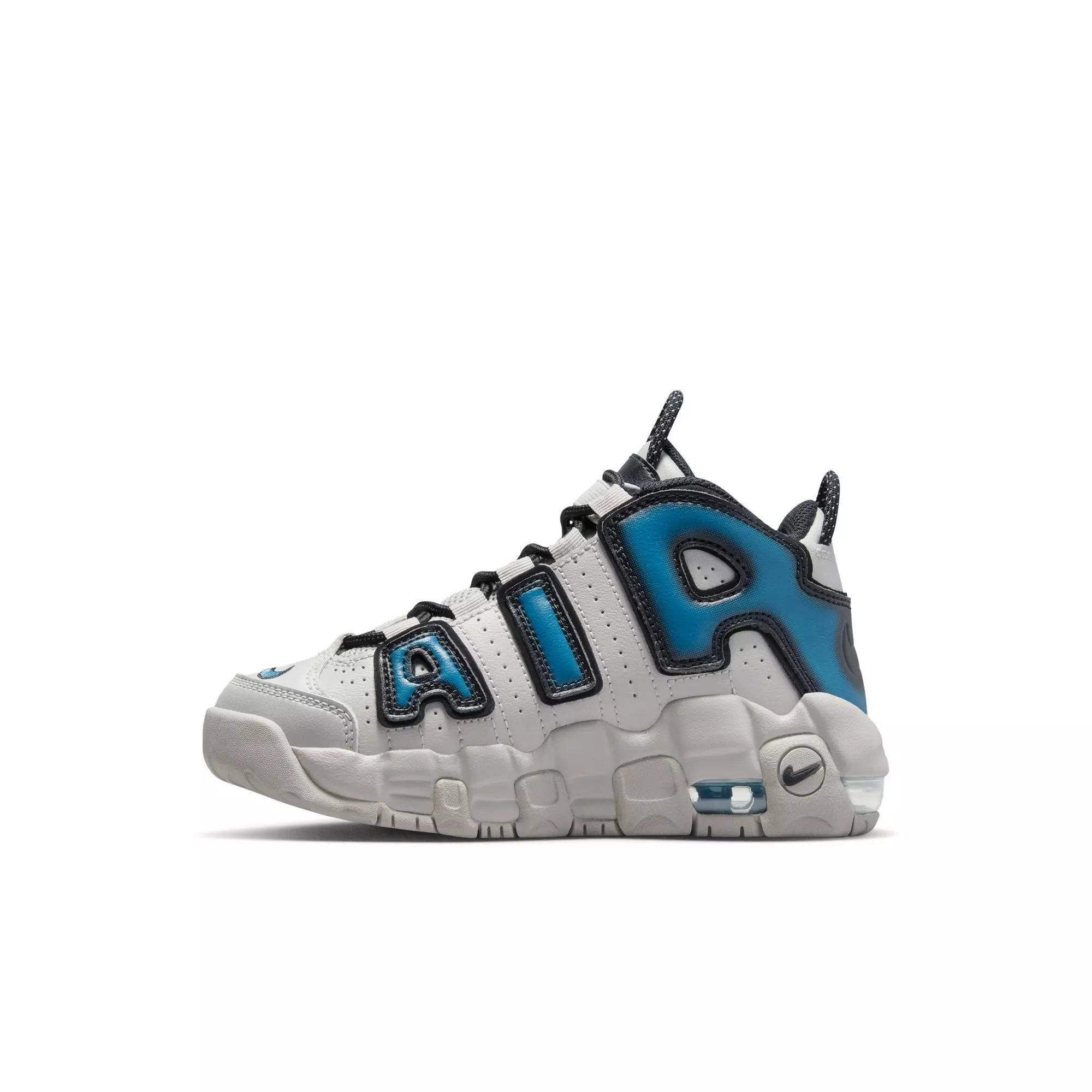 Nike Air More Uptempo "Industrial Blue" Preschool Kids' Shoe - IRON ORE/INDUSTRIAL BLUE