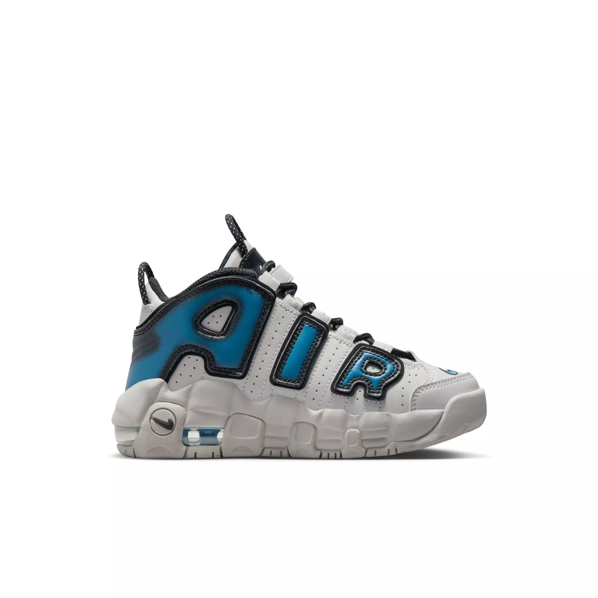 Nike Air More Uptempo "Industrial Blue" Preschool Kids' Shoe - IRON ORE/INDUSTRIAL BLUE