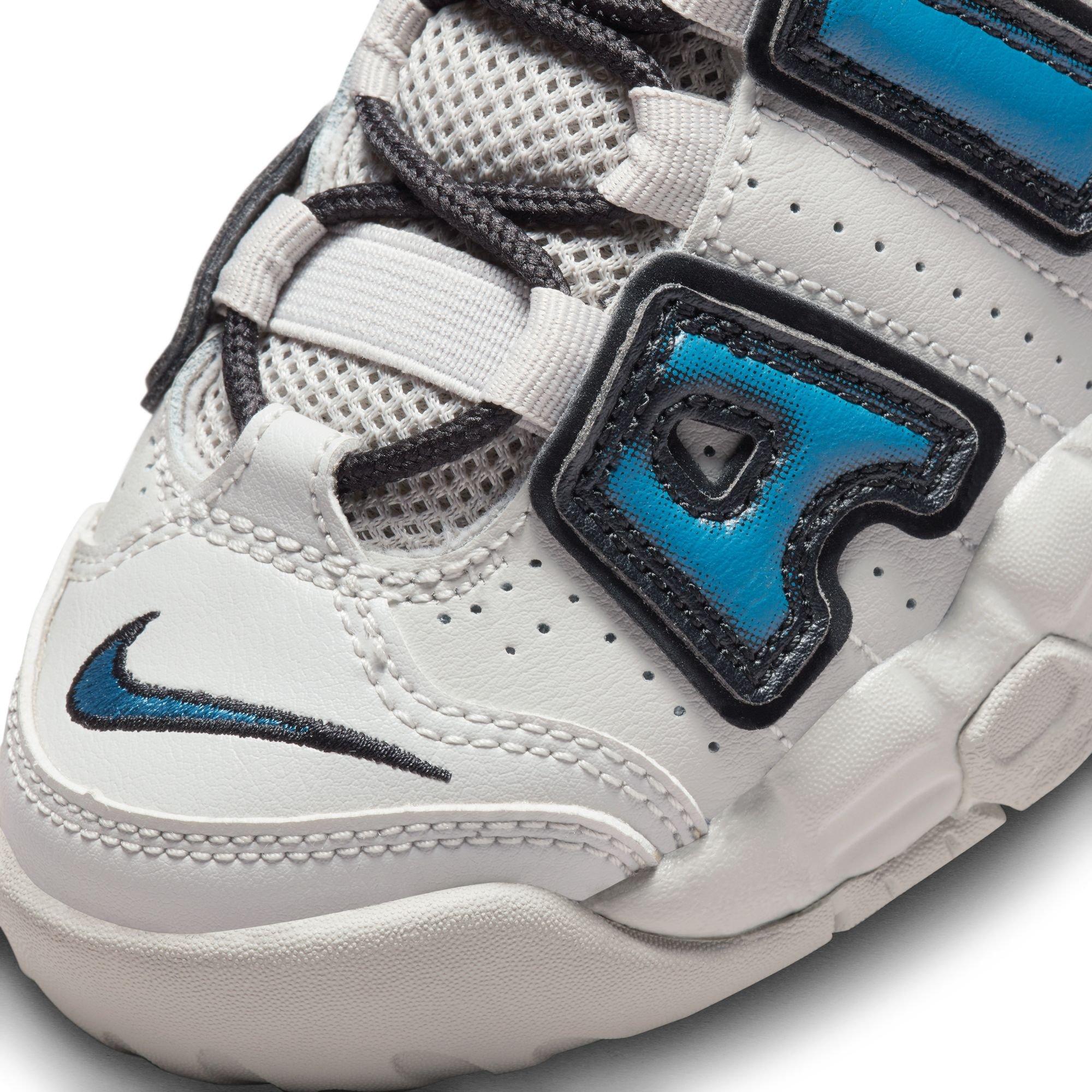 Nike Air More Uptempo "Industrial Blue" Preschool Kids' Shoe - IRON ORE/INDUSTRIAL BLUE Thumbnail View 4