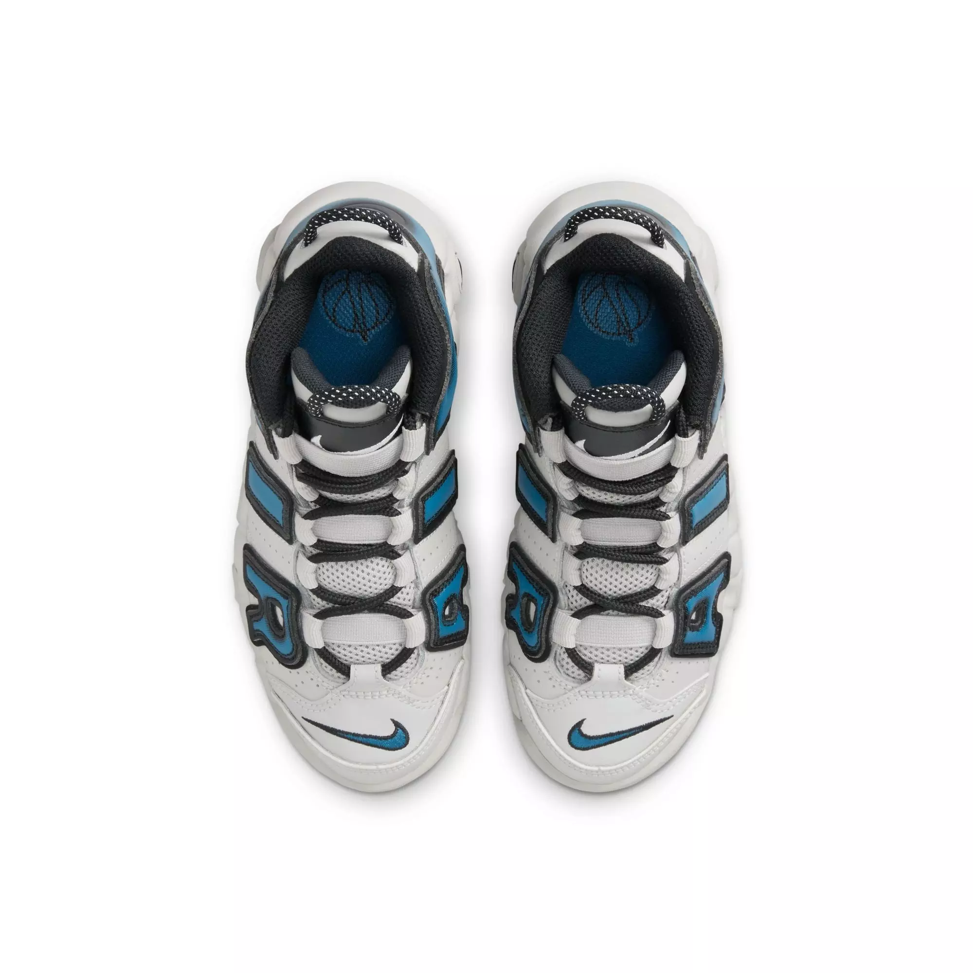 Nike Air More Uptempo "Industrial Blue" Preschool Kids' Shoe - IRON ORE/INDUSTRIAL BLUE