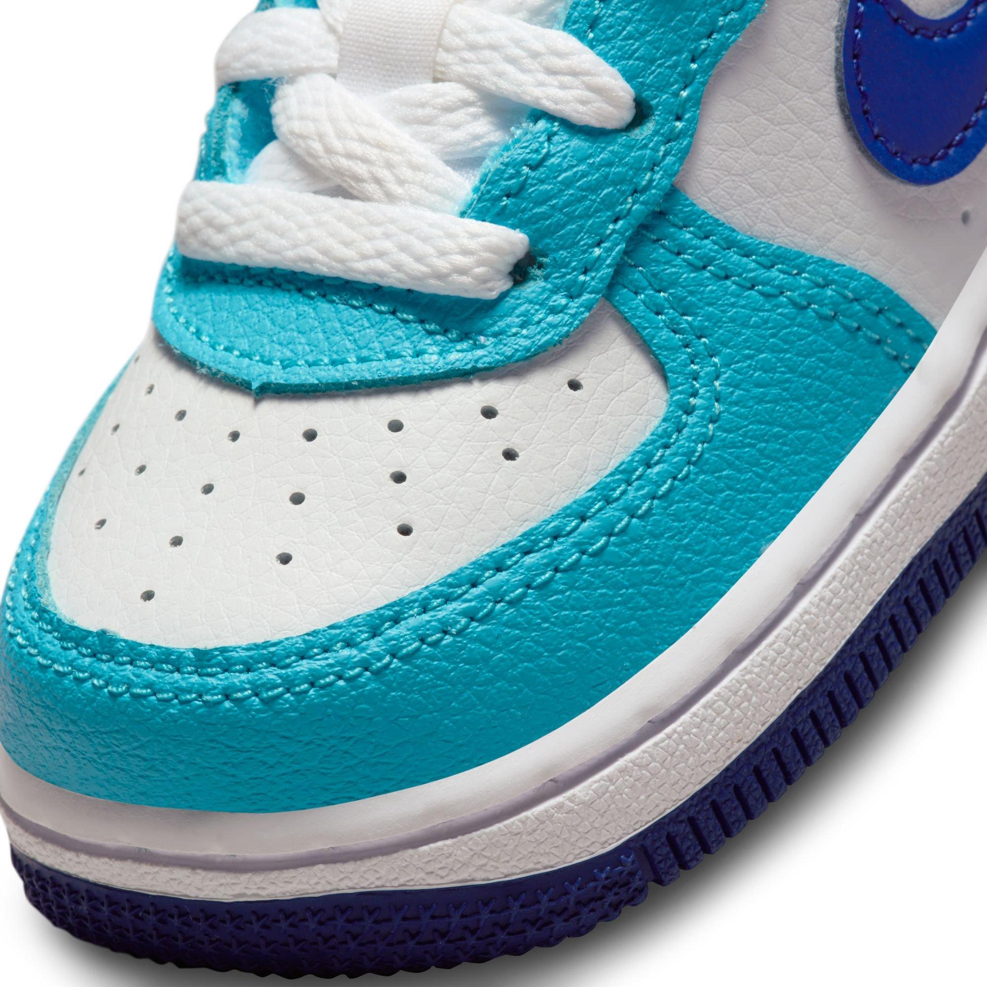 Nike Toddler's Force 1 LV8 White/Multi-Color-Medium Blue (DQ7769 100)
