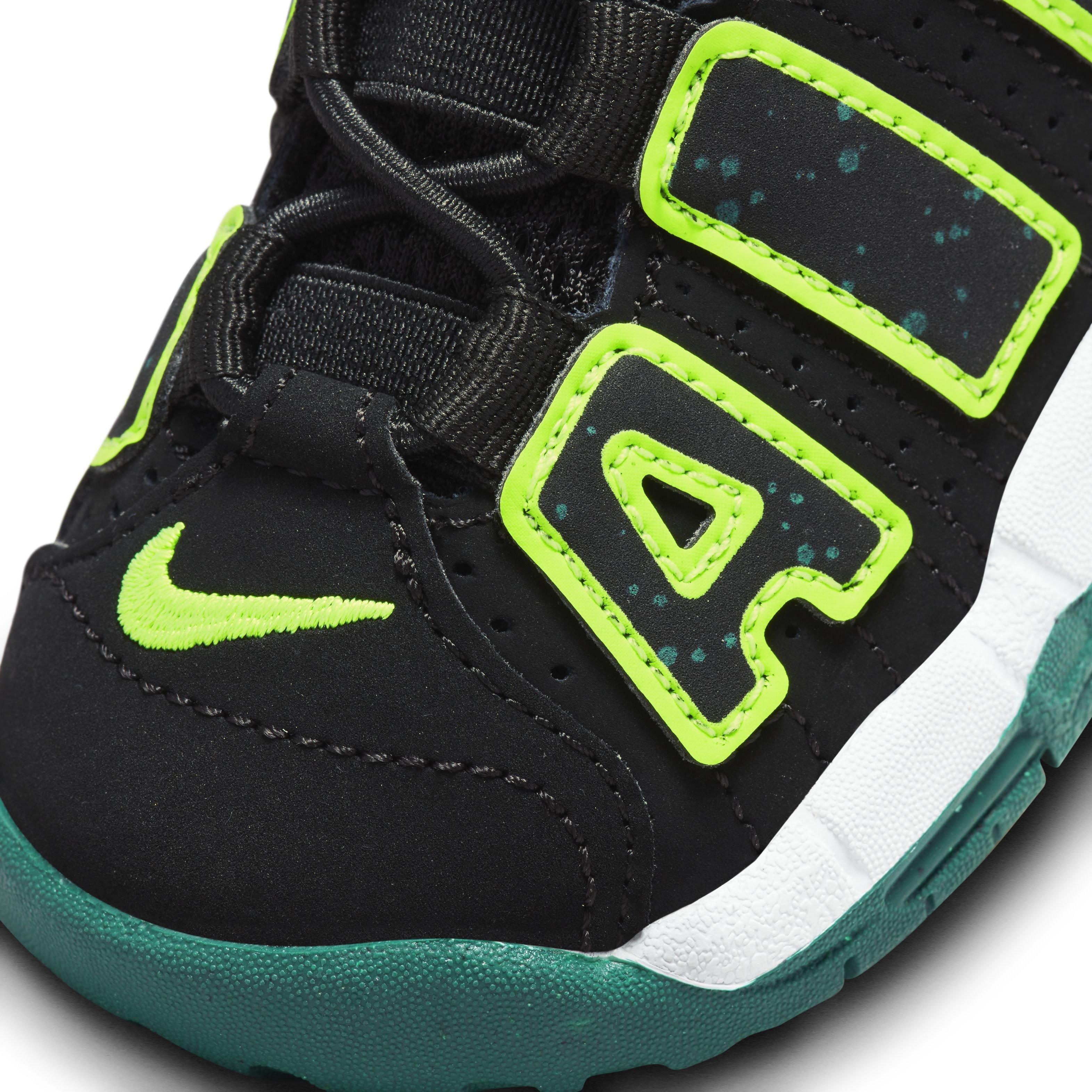 Nike Air More Uptempo "Black/Green" Toddler Boys' Shoe - BLACK/GREEN Thumbnail View 5