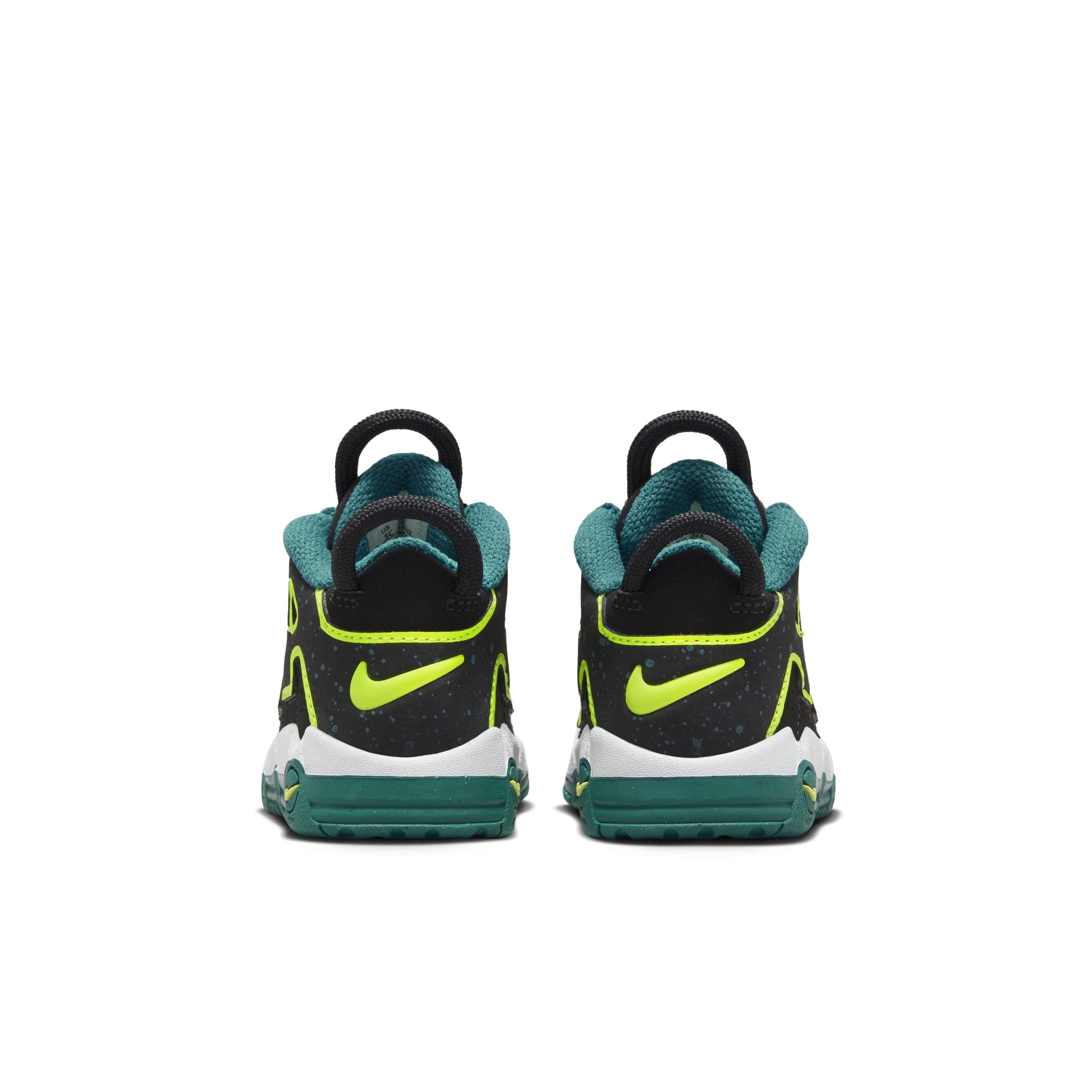 Nike Air More Uptempo "Black/Green" Toddler Boys' Shoe - BLACK/GREEN Thumbnail View 4