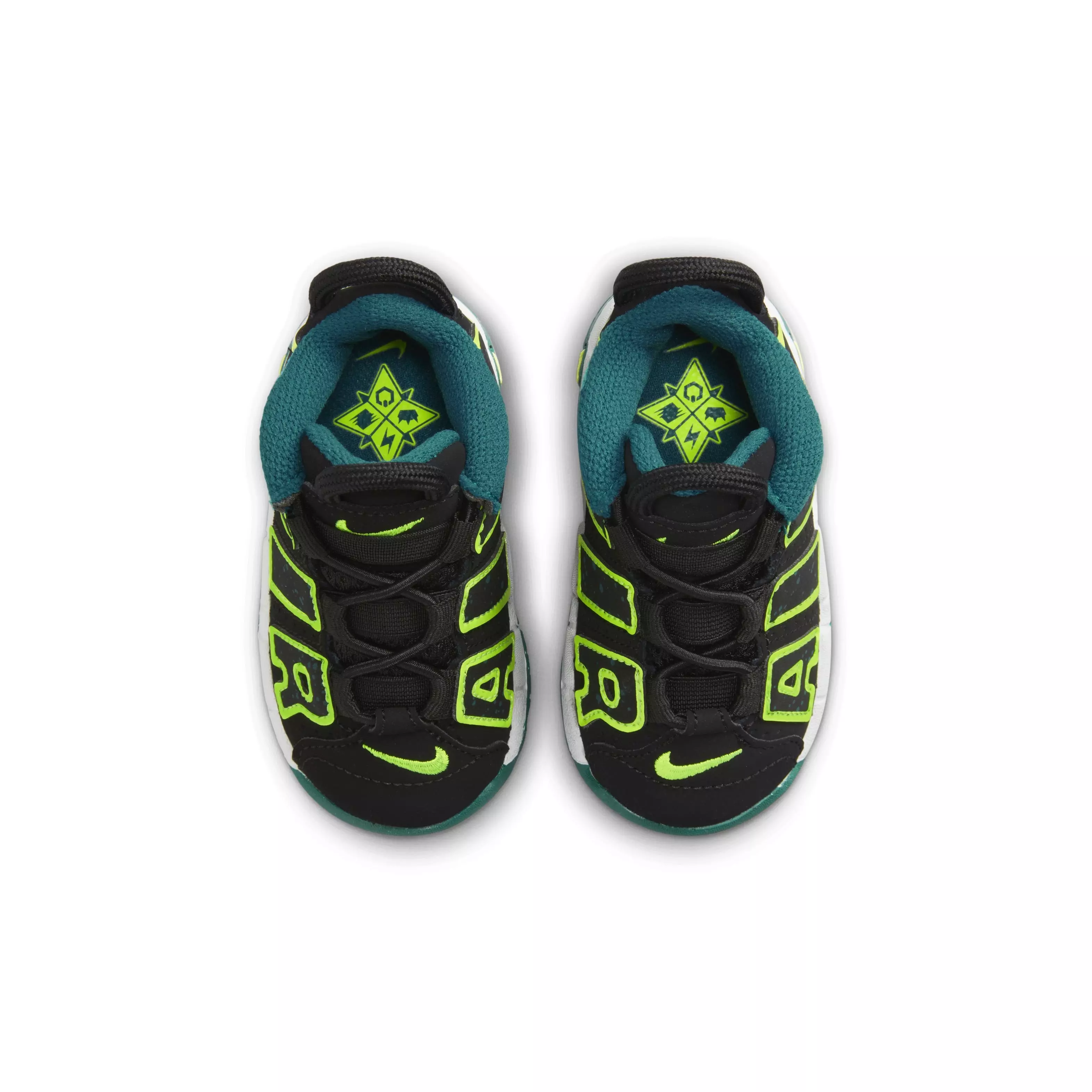 Nike Air More Uptempo "Black/Green" Toddler Boys' Shoe - BLACK/GREEN