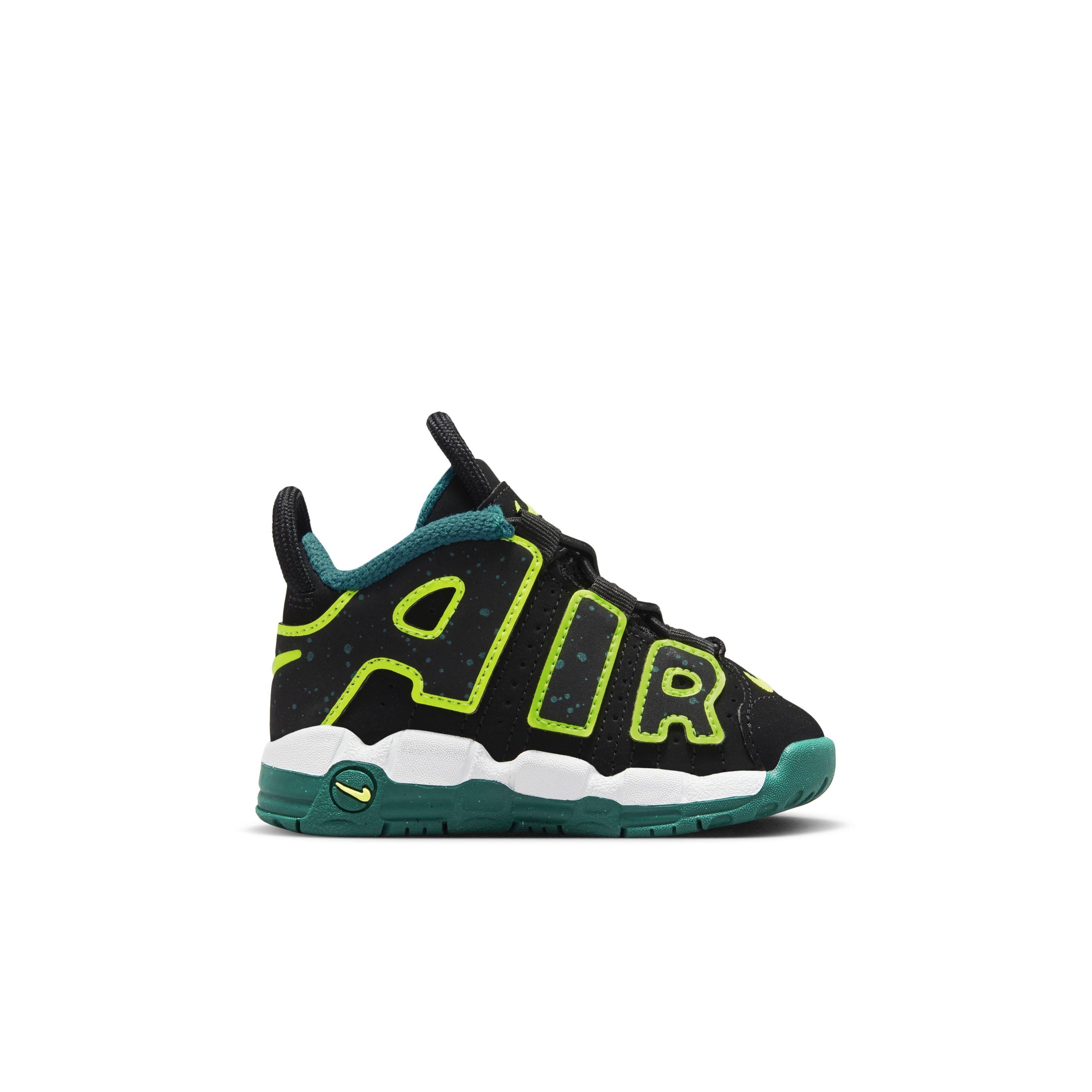 Nike Air More Uptempo "Black/Green" Toddler Boys' Shoe - BLACK/GREEN Thumbnail View 1
