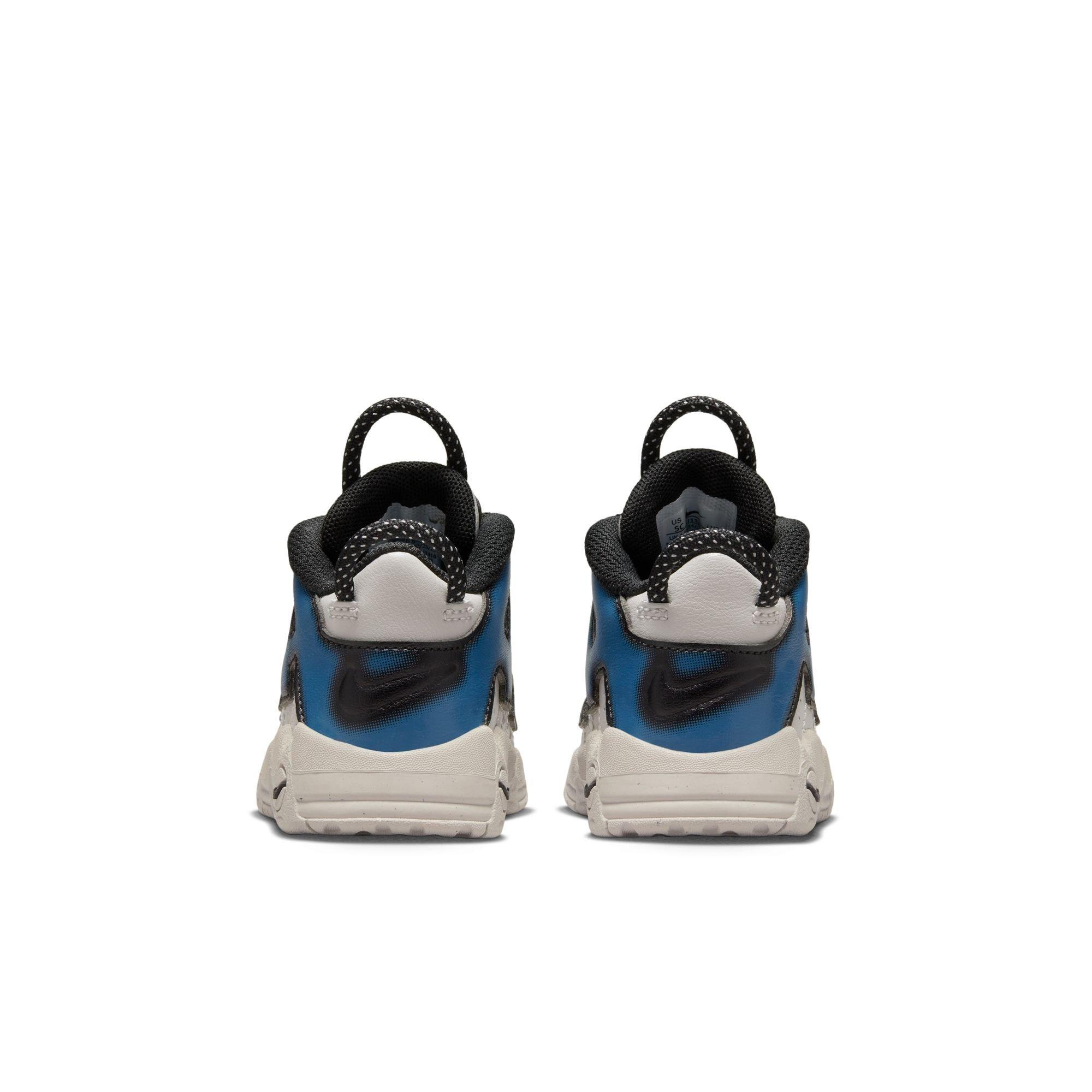 Nike Air More Uptempo "Industrial Blue" Toddler Kids' Shoe - IRON ORE/INDUSTRIAL BLUE Thumbnail View 7