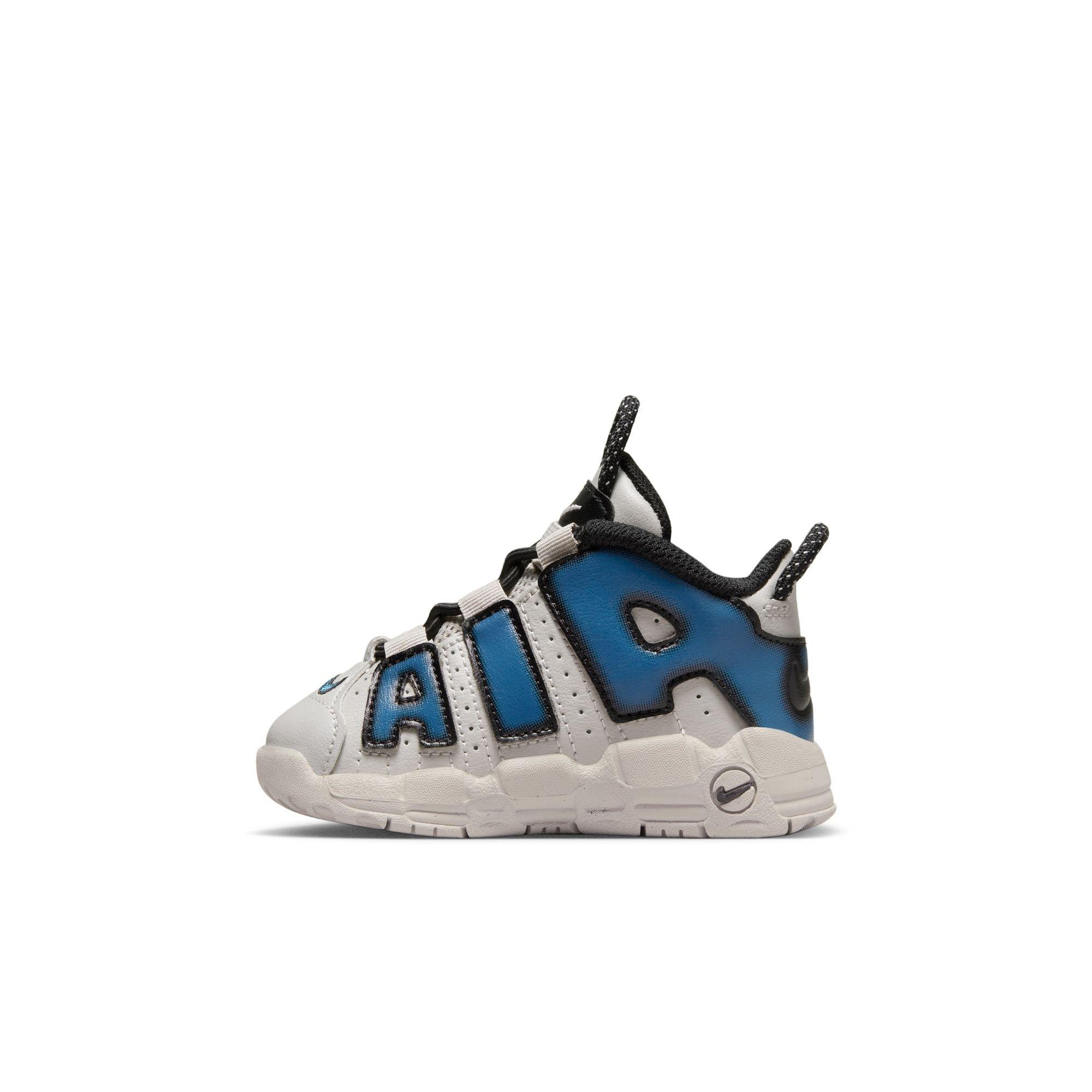 Nike Air More Uptempo "Industrial Blue" Toddler Kids' Shoe - IRON ORE/INDUSTRIAL BLUE Thumbnail View 6