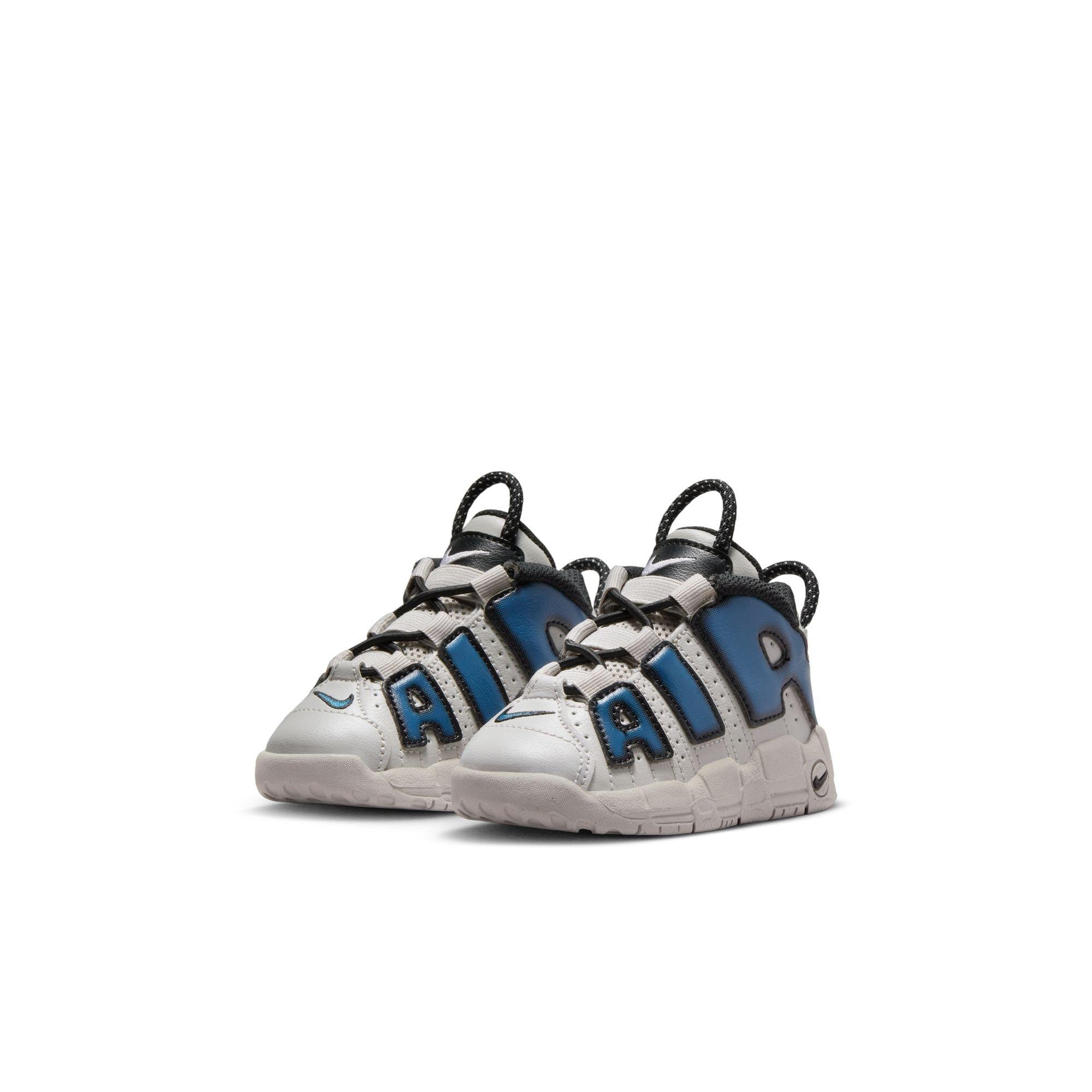 Nike Air More Uptempo "Industrial Blue" Toddler Kids' Shoe - IRON ORE/INDUSTRIAL BLUE Thumbnail View 3