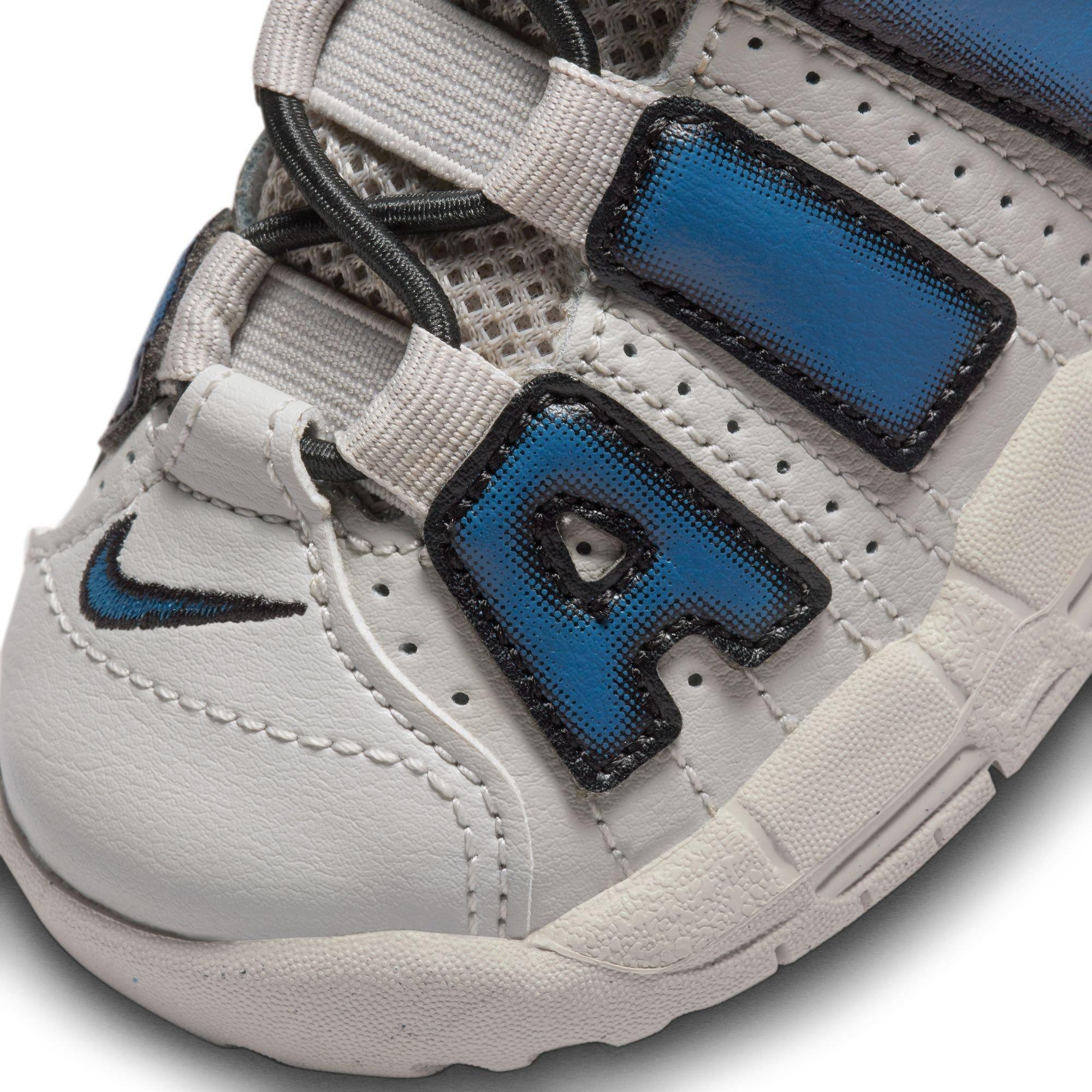 Nike Air More Uptempo "Industrial Blue" Toddler Kids' Shoe - IRON ORE/INDUSTRIAL BLUE Thumbnail View 4