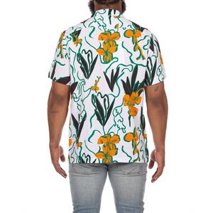 AKOO Men's Camp Collar Button Down Shirt