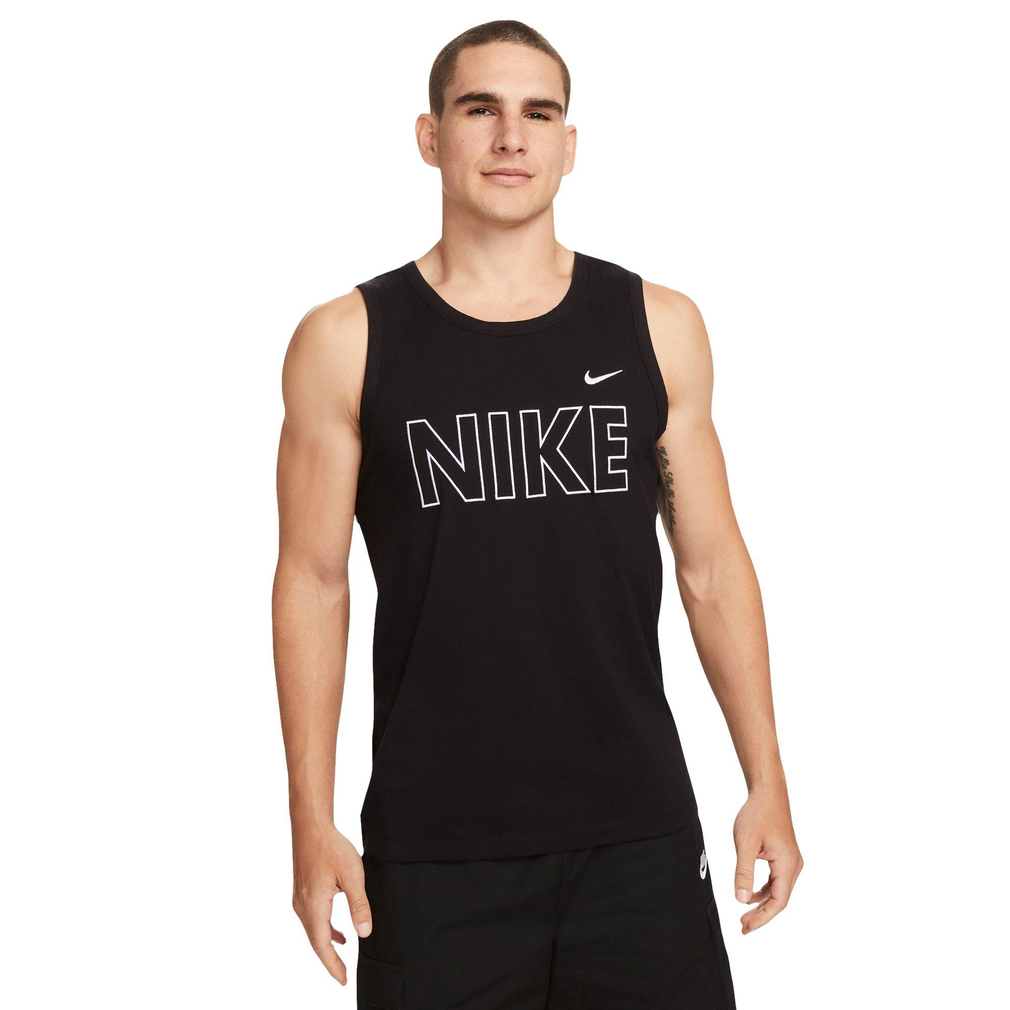 Nike Men's Sportswear Gel Front Print Tank-Black - BLACK Thumbnail View 1